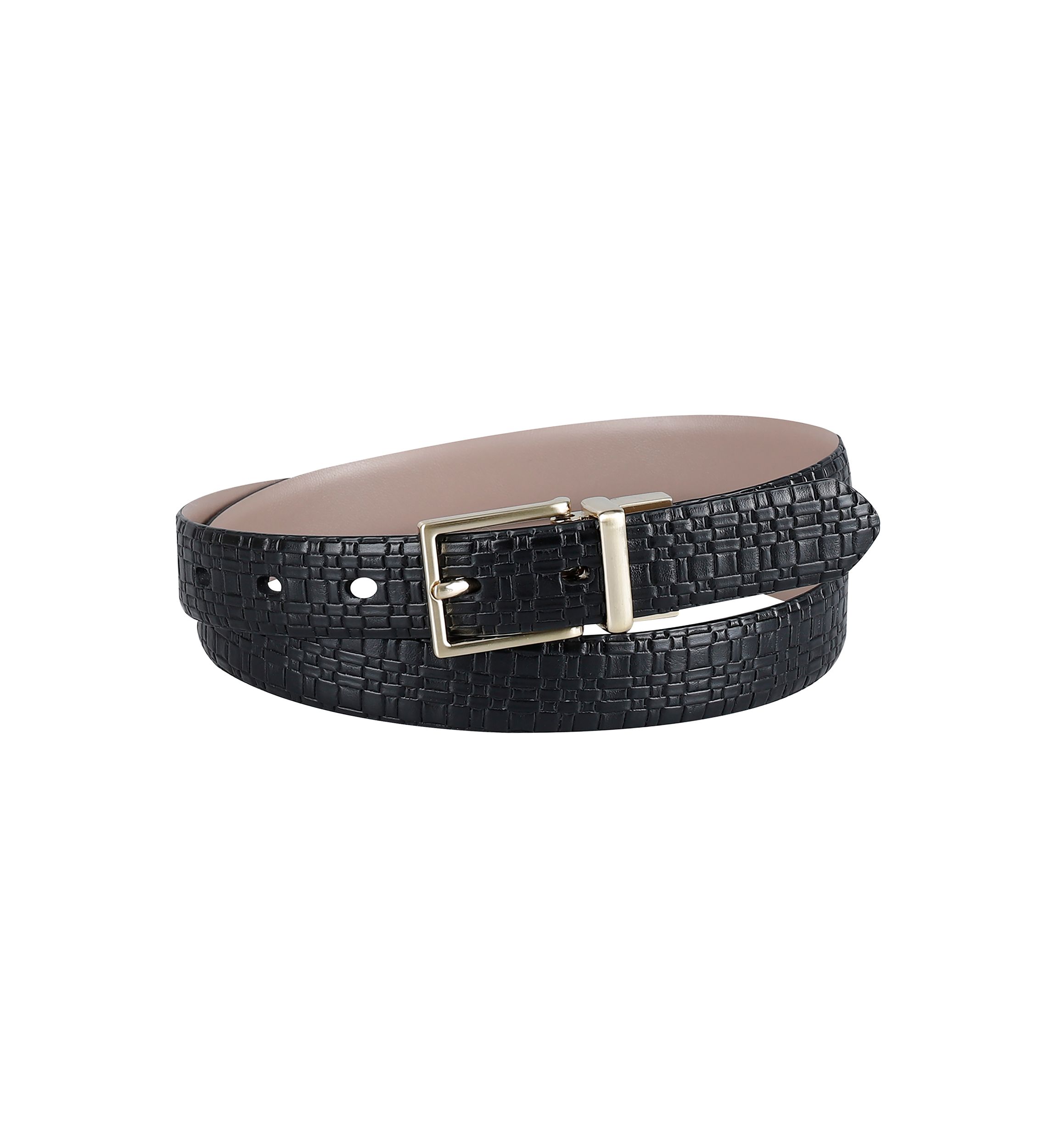 Two-in-One Reversible Harness Buckle Skinny Dress Belt