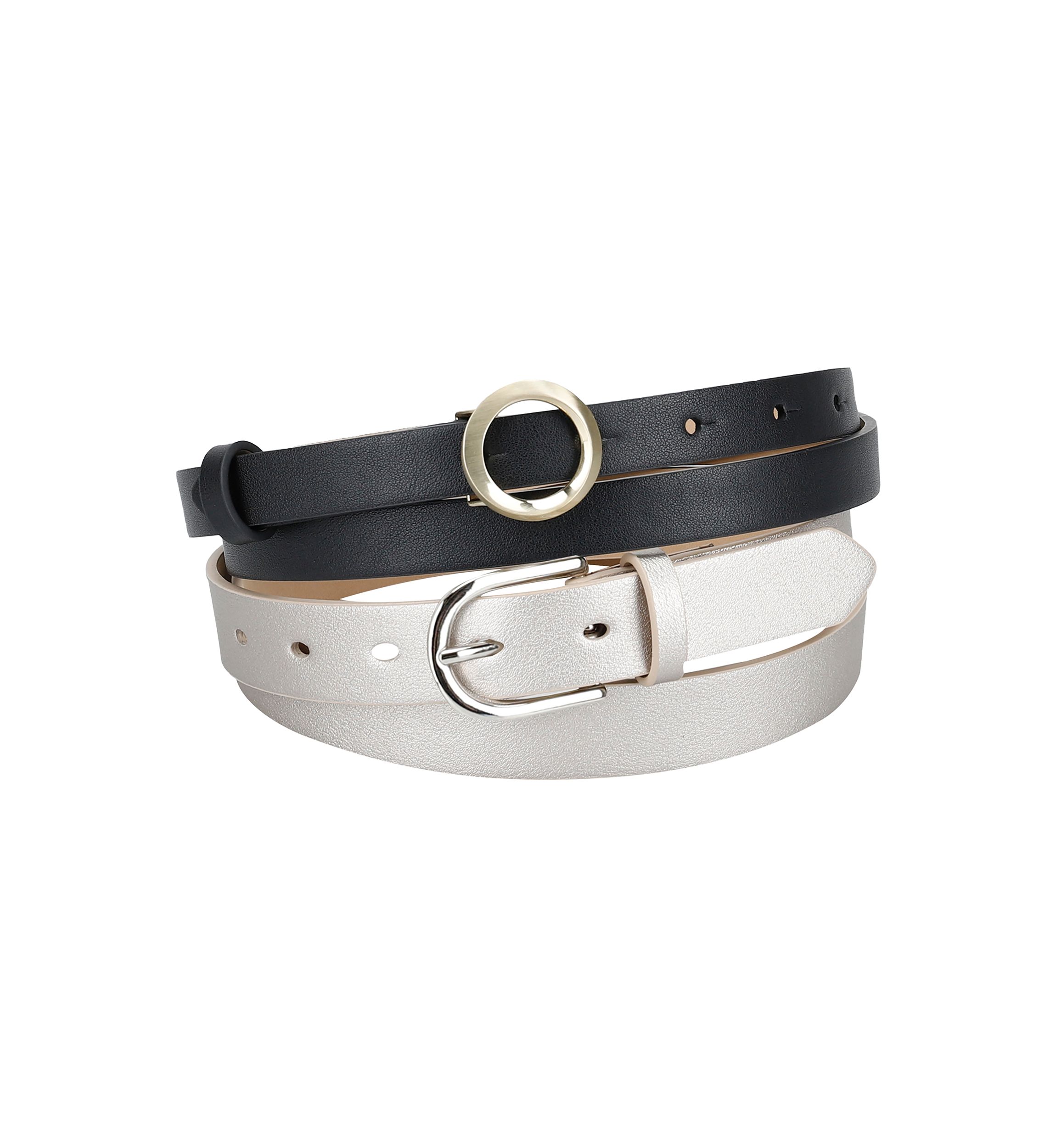 Skinny 2-Pack Fashion Belt Set