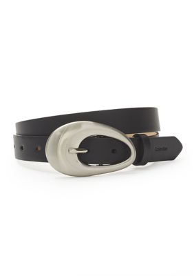 Calvin Klein Women's 1" Organic Center Bar Belt