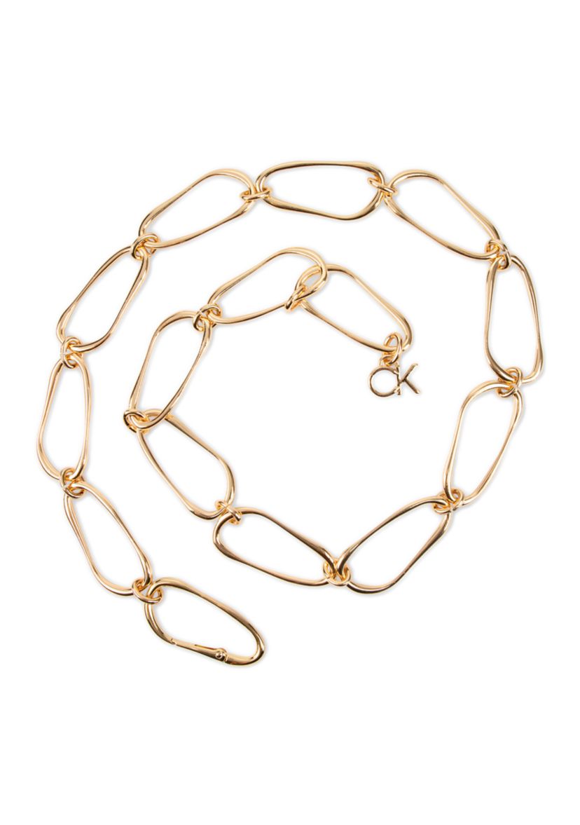 Calvin Klein Women’s Vintage Gold Tome Chain Link Belt Monogram Disc Accent Calvin Klein Women main image 3