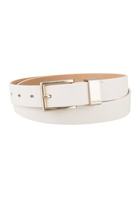 Calvin Klein Women's Metal Loop Slim 1" Fashion Belt