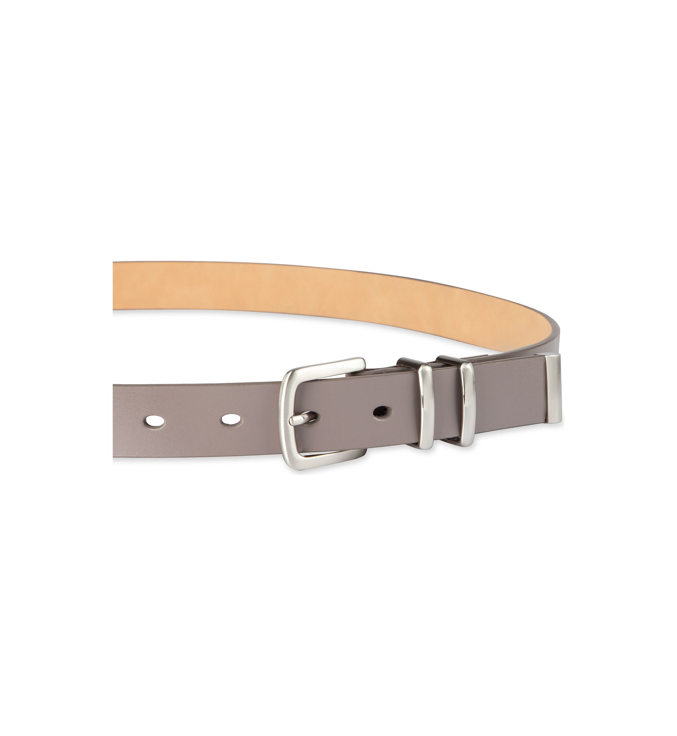Modern Metal Double Loop Slim Fashion Belt