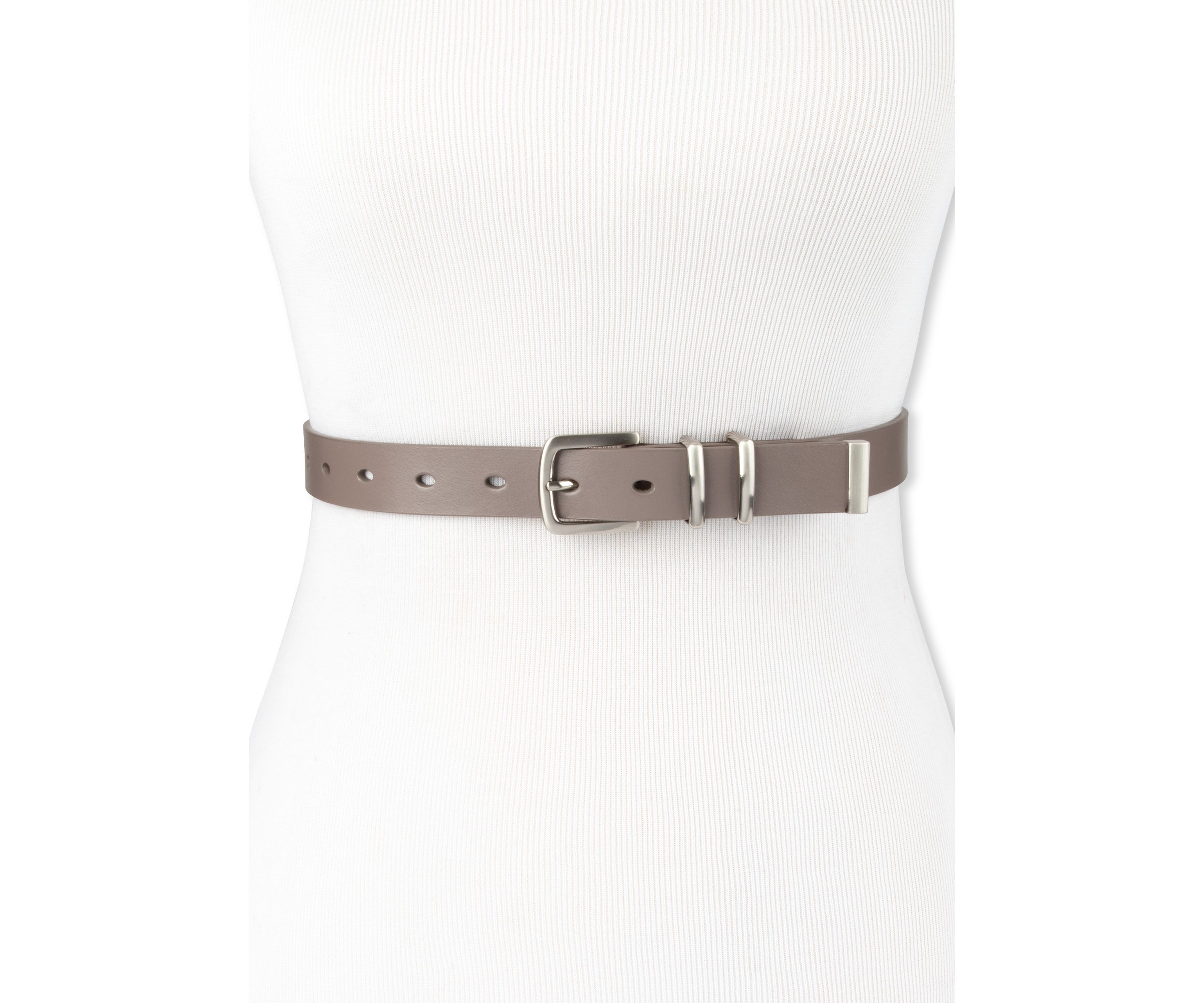 Modern Metal Double Loop Slim Fashion Belt