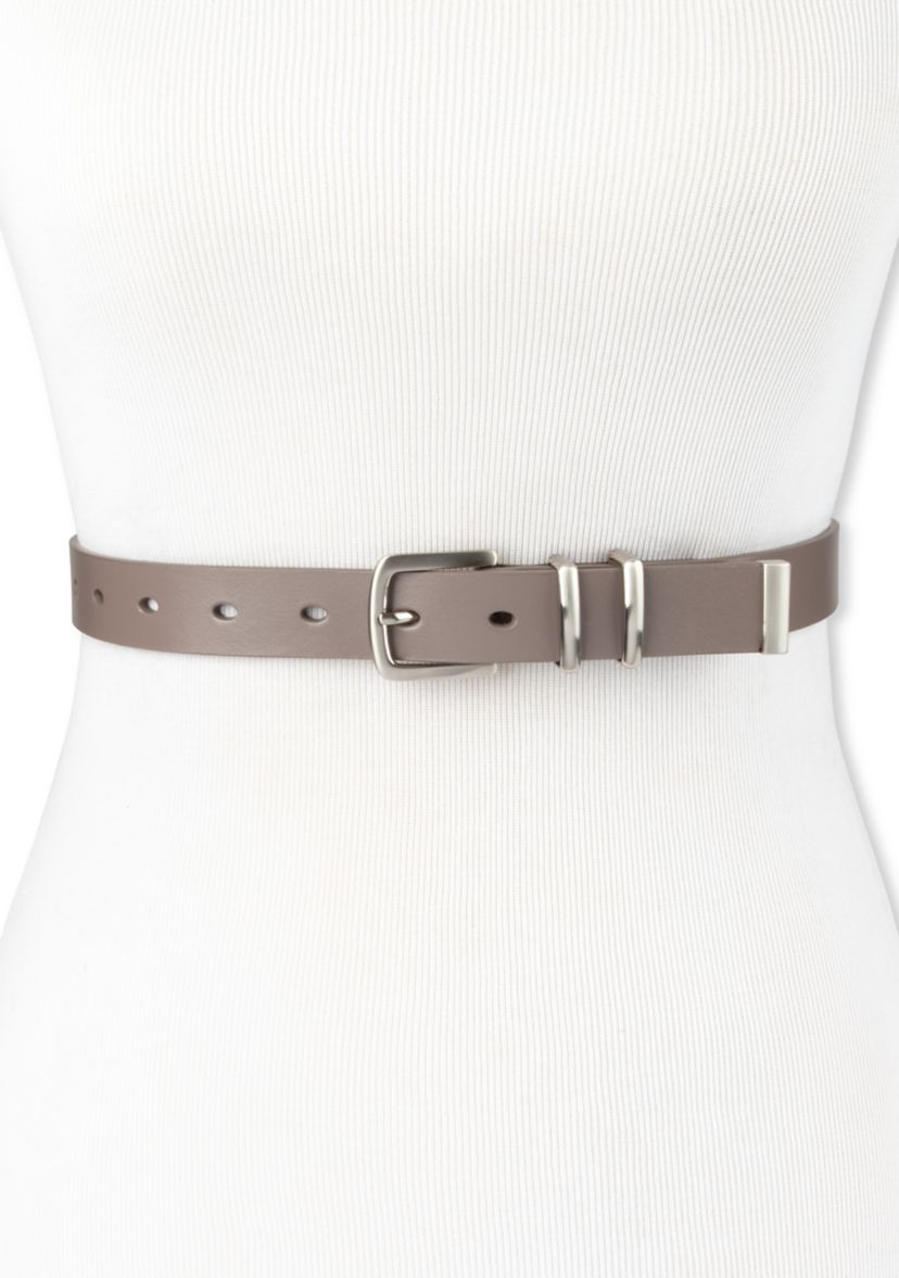 Modern Metal Double Loop Slim Fashion Belt