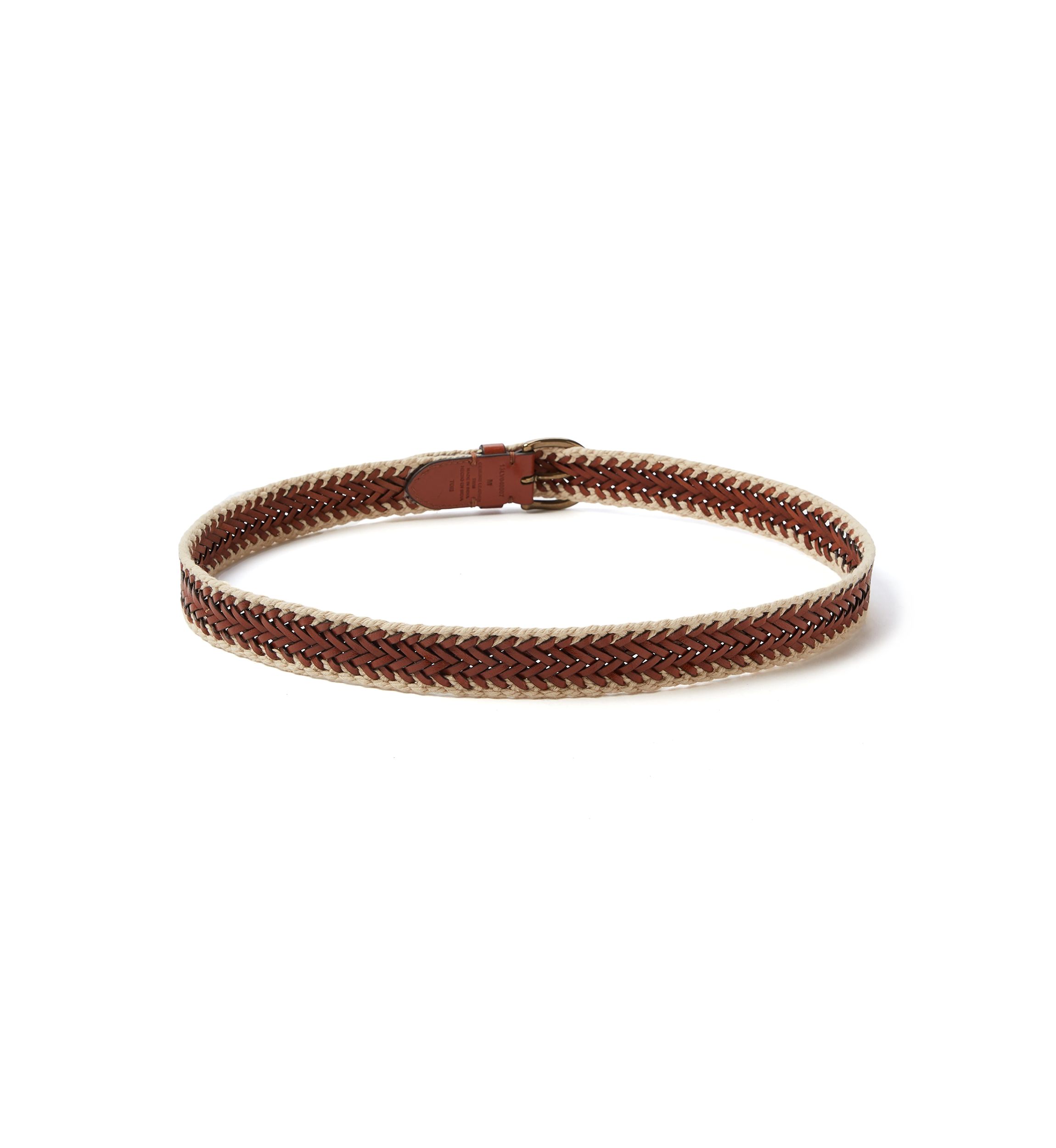 Faux Leather Mix Braid Belt