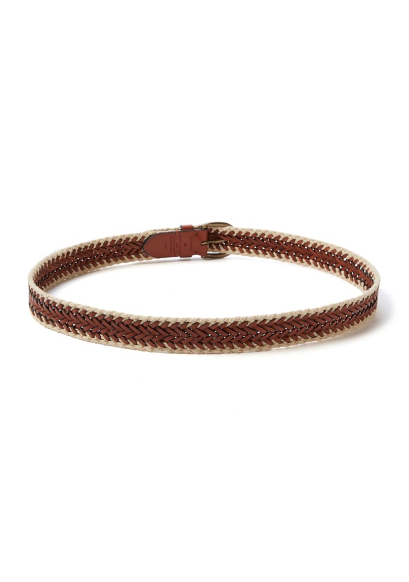 Faux Leather Mix Braid Belt