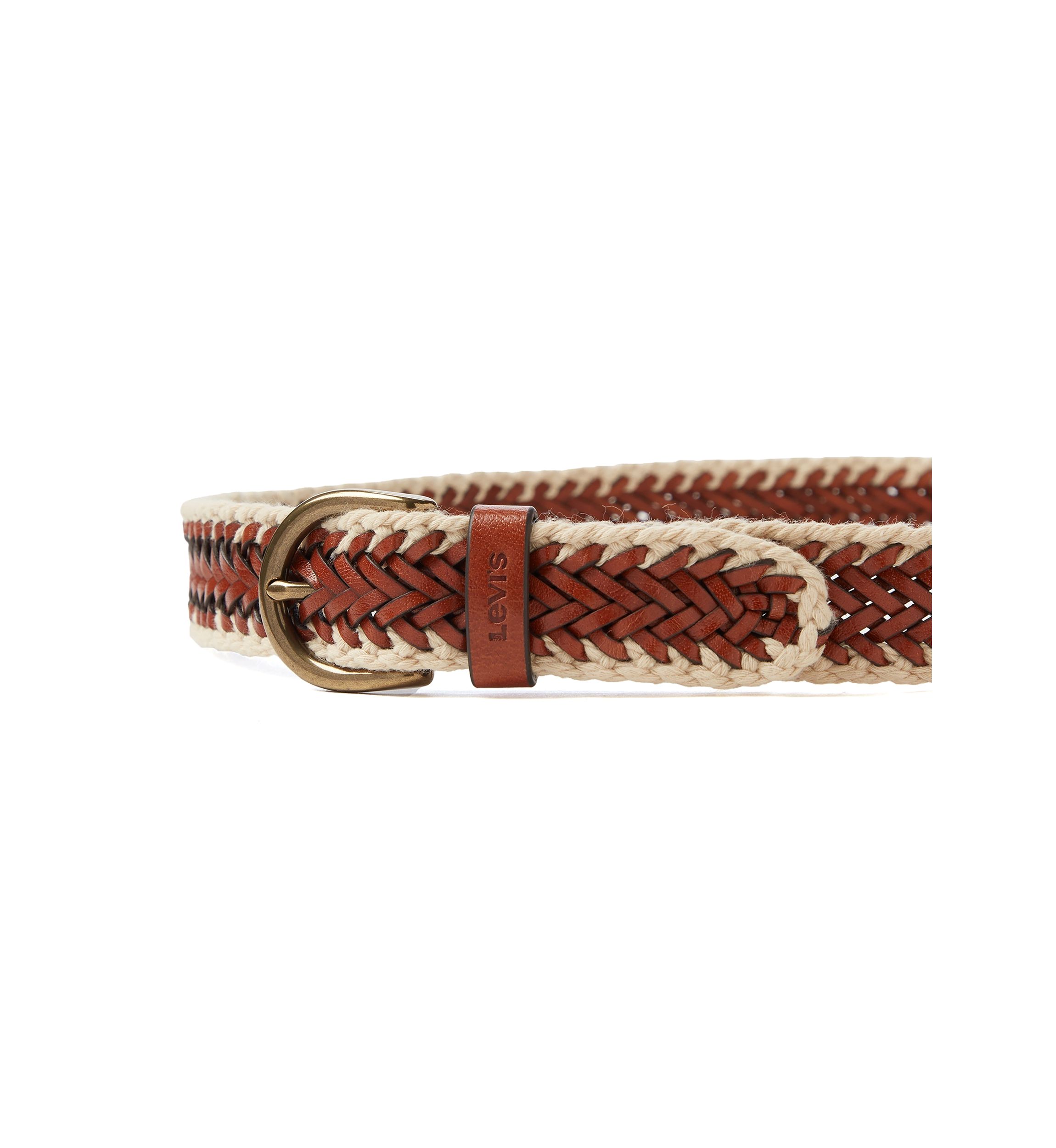 Faux Leather Mix Braid Belt