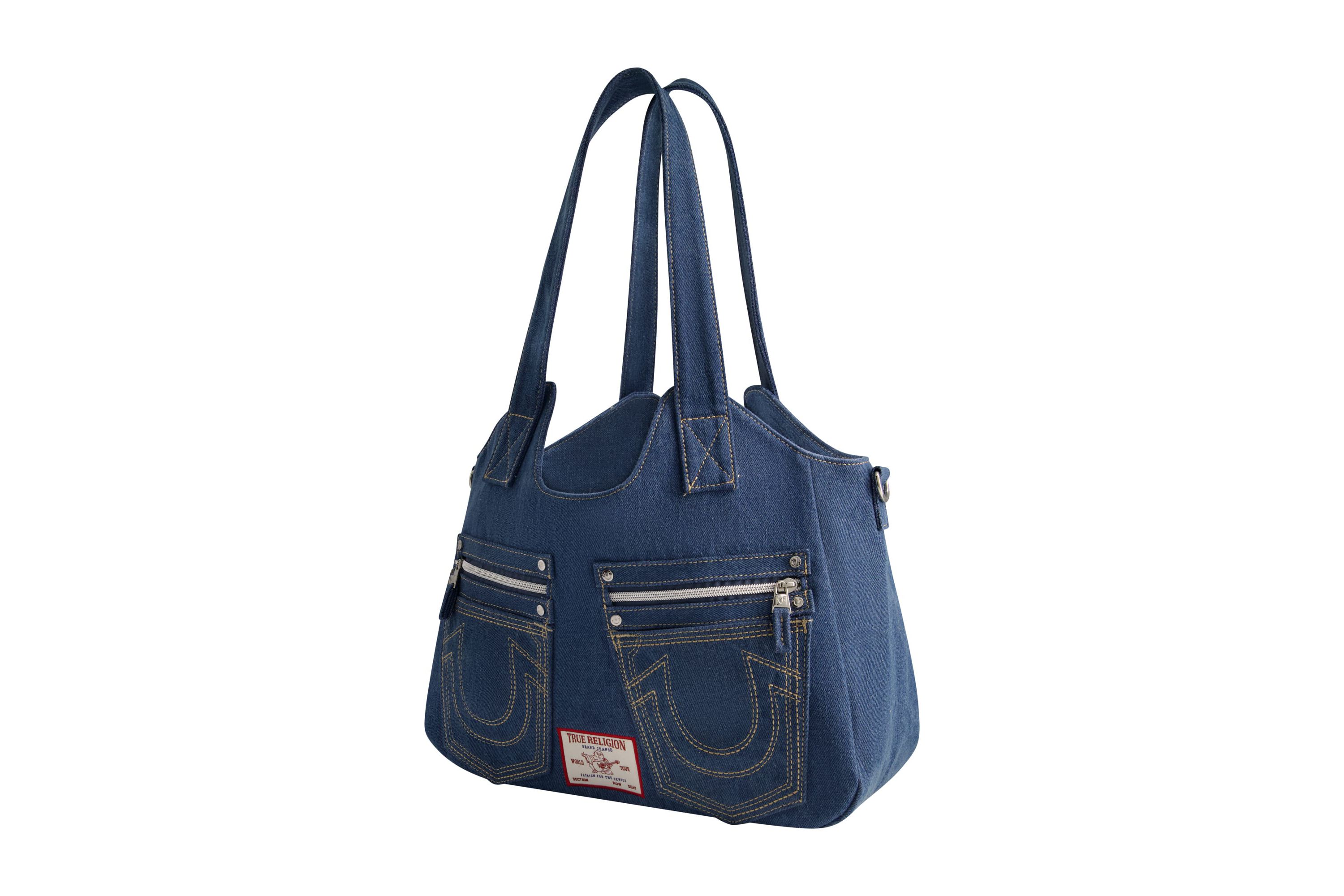True Religion Horseshoe Stitch BLACK Satchel