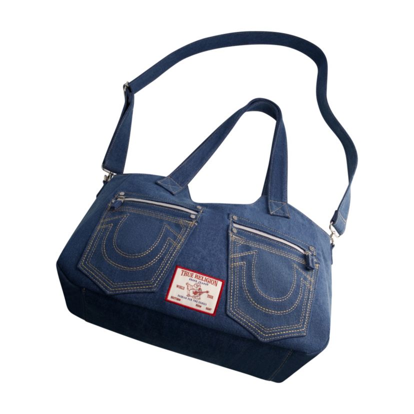 True Religion Horseshoe Stitch BLACK Satchel