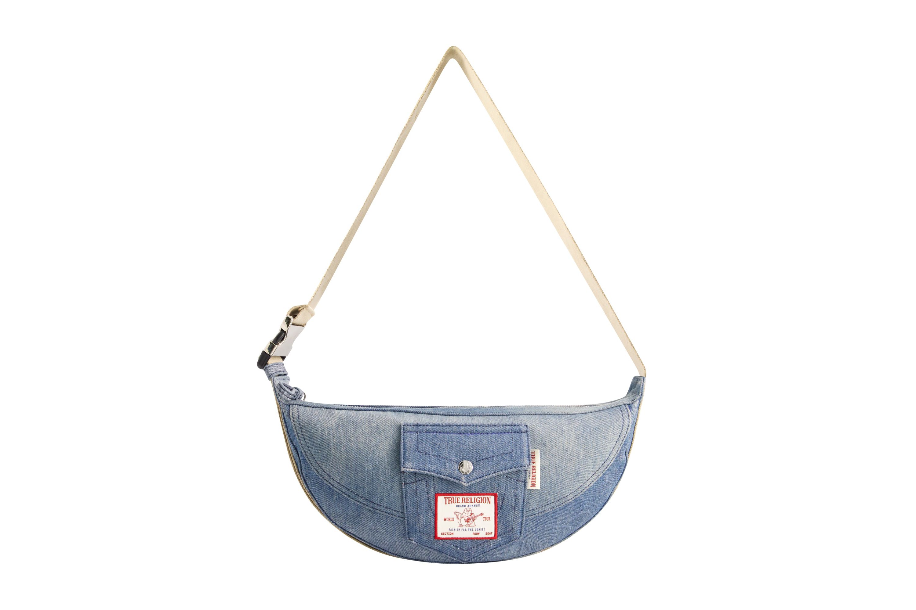 True Religion Washed Denim Hobo