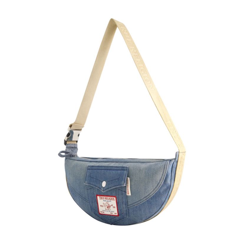 True Religion Washed Denim Hobo