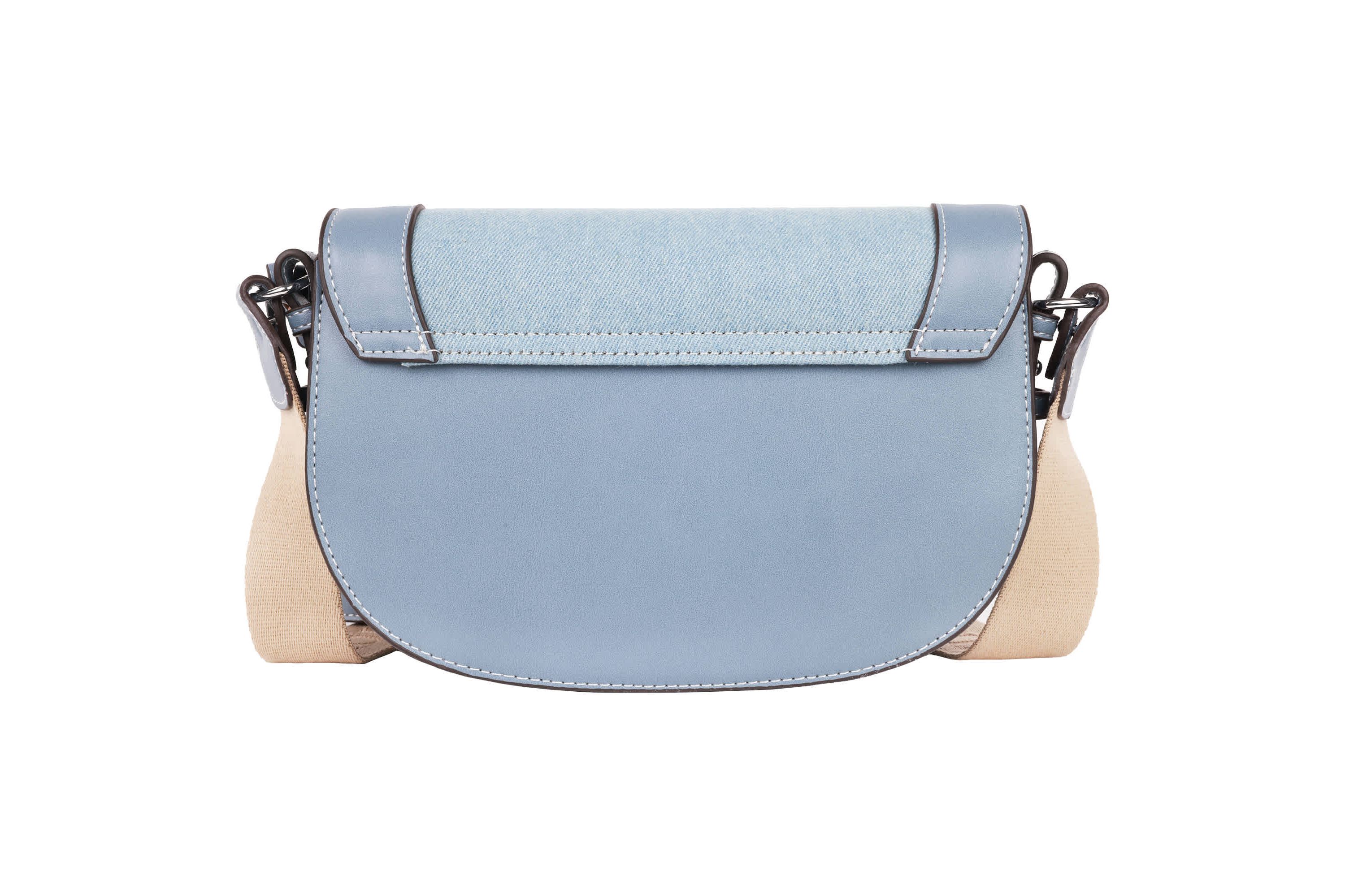 True Religion Dark Denim Logo Saddle Bag