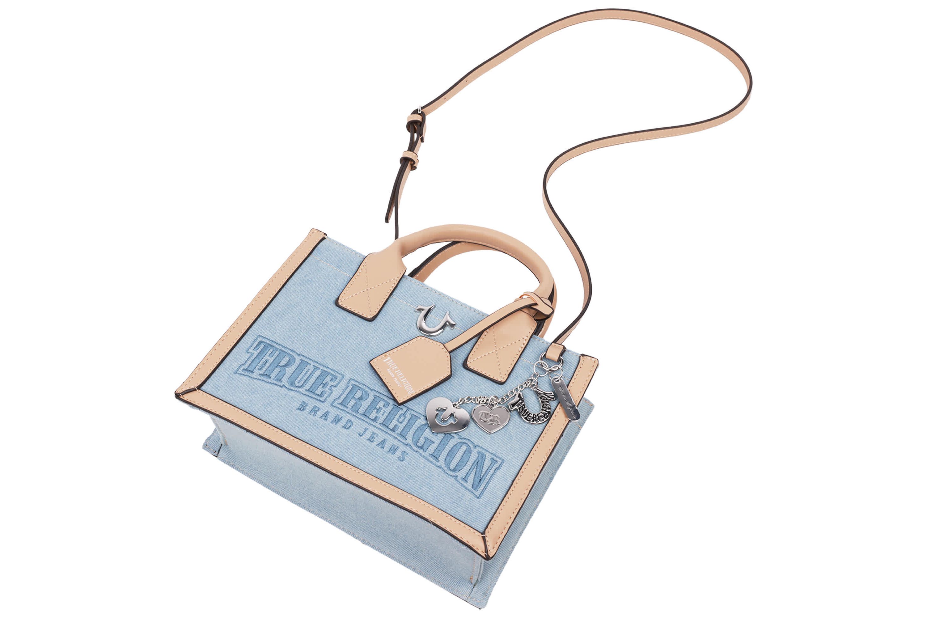 True Religion Bombe Logo Denim Tote