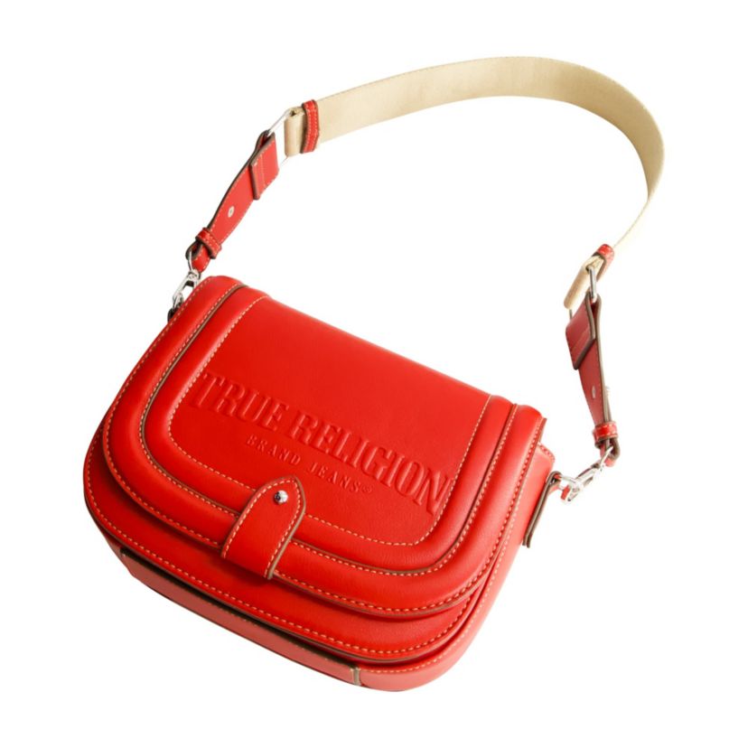 True Religion Bombe Logo Saddle Bag