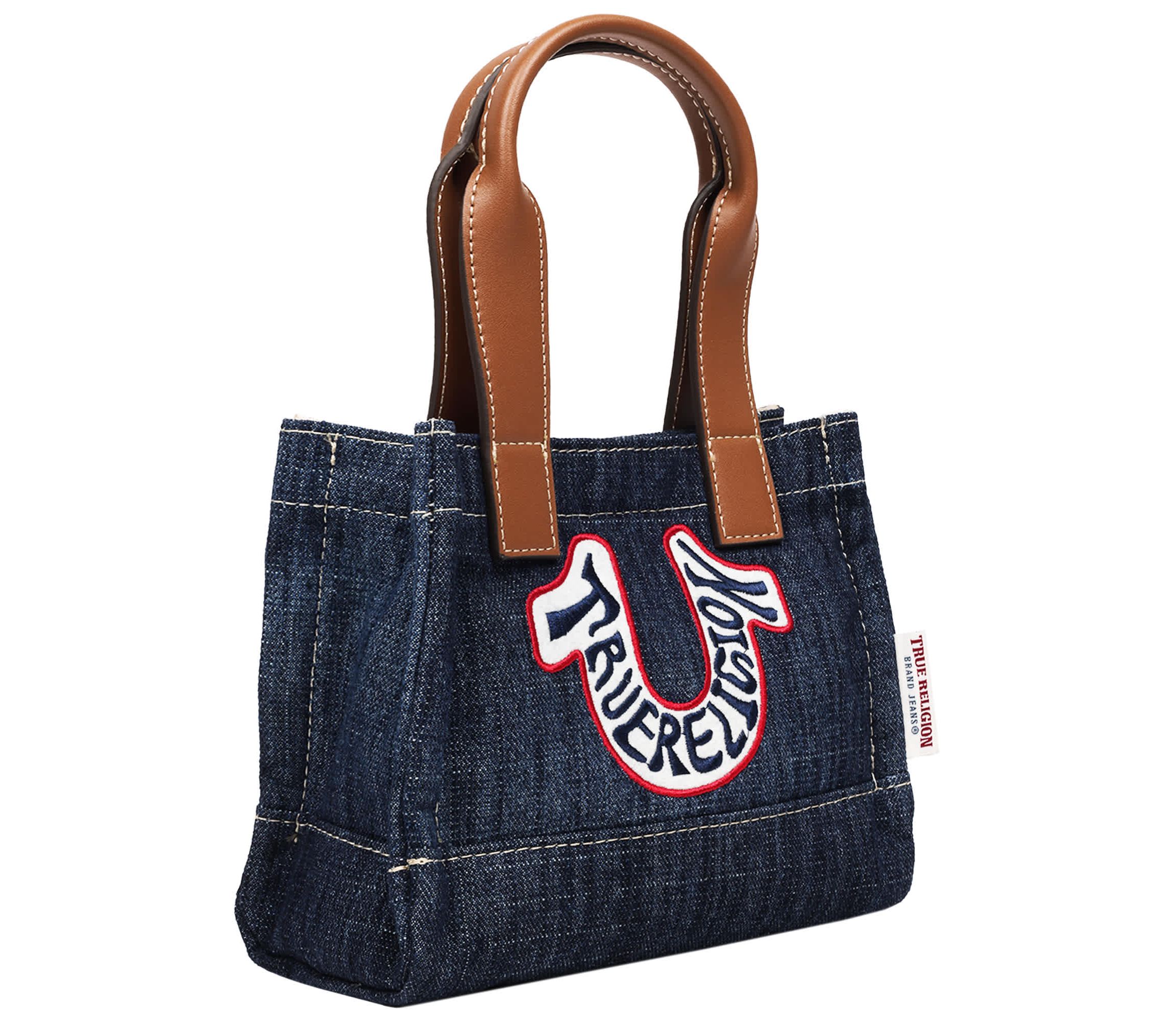 True Religion Retro Horseshoe Denim Mini Tote
