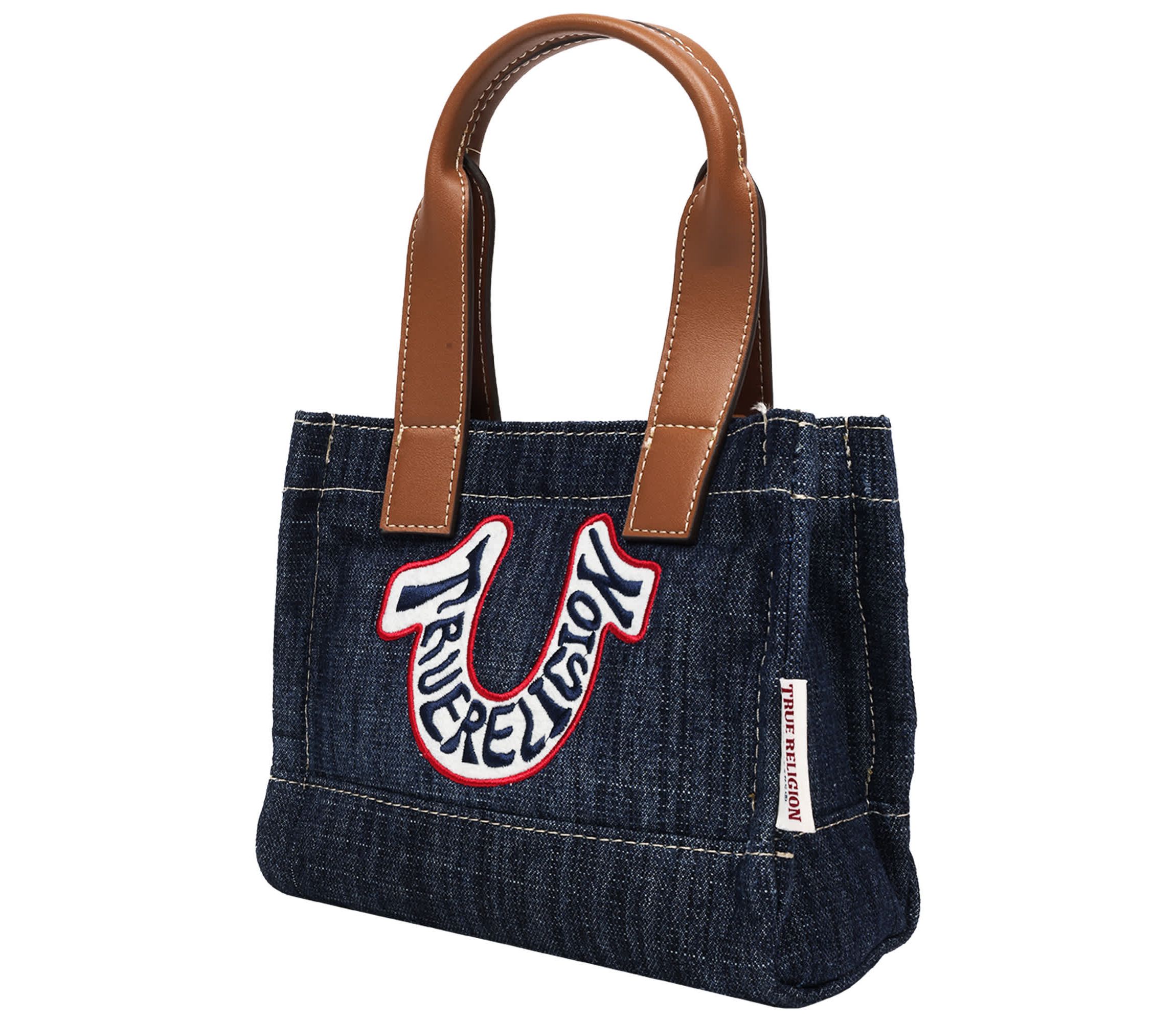True Religion Retro Horseshoe Denim Mini Tote