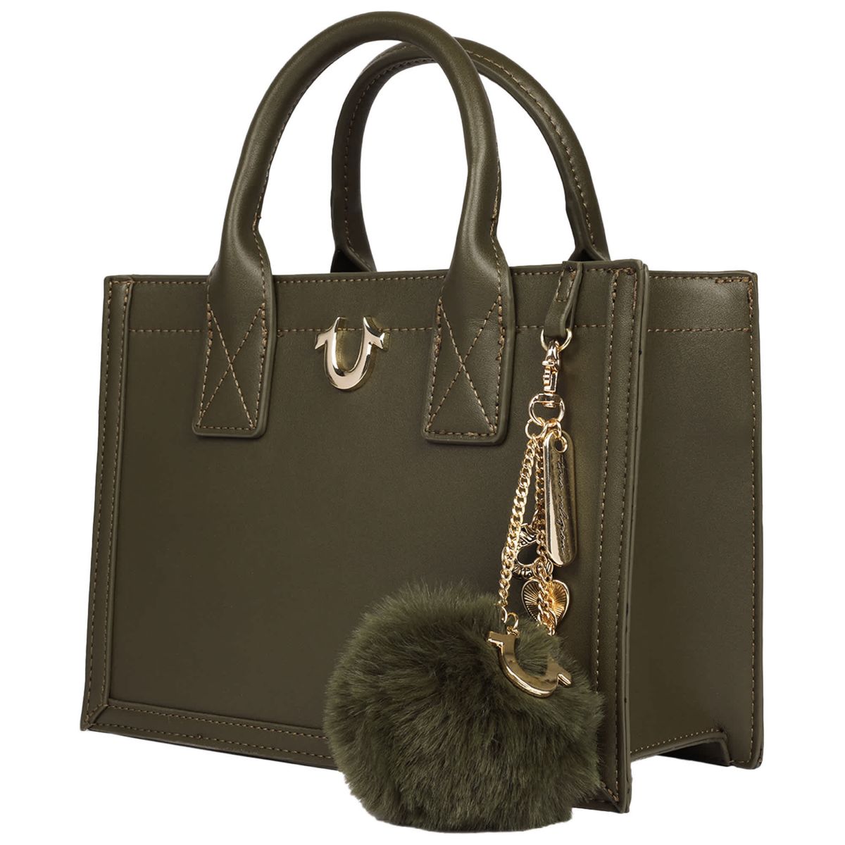 True Religion Pom Dangle Modern Tote