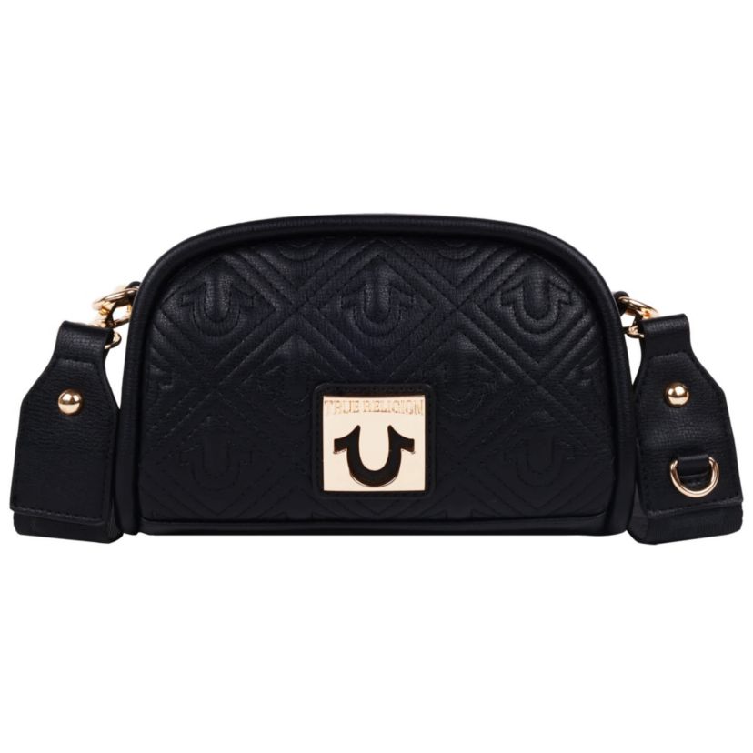 True Religion Metal Plaque Quilted Crossbody