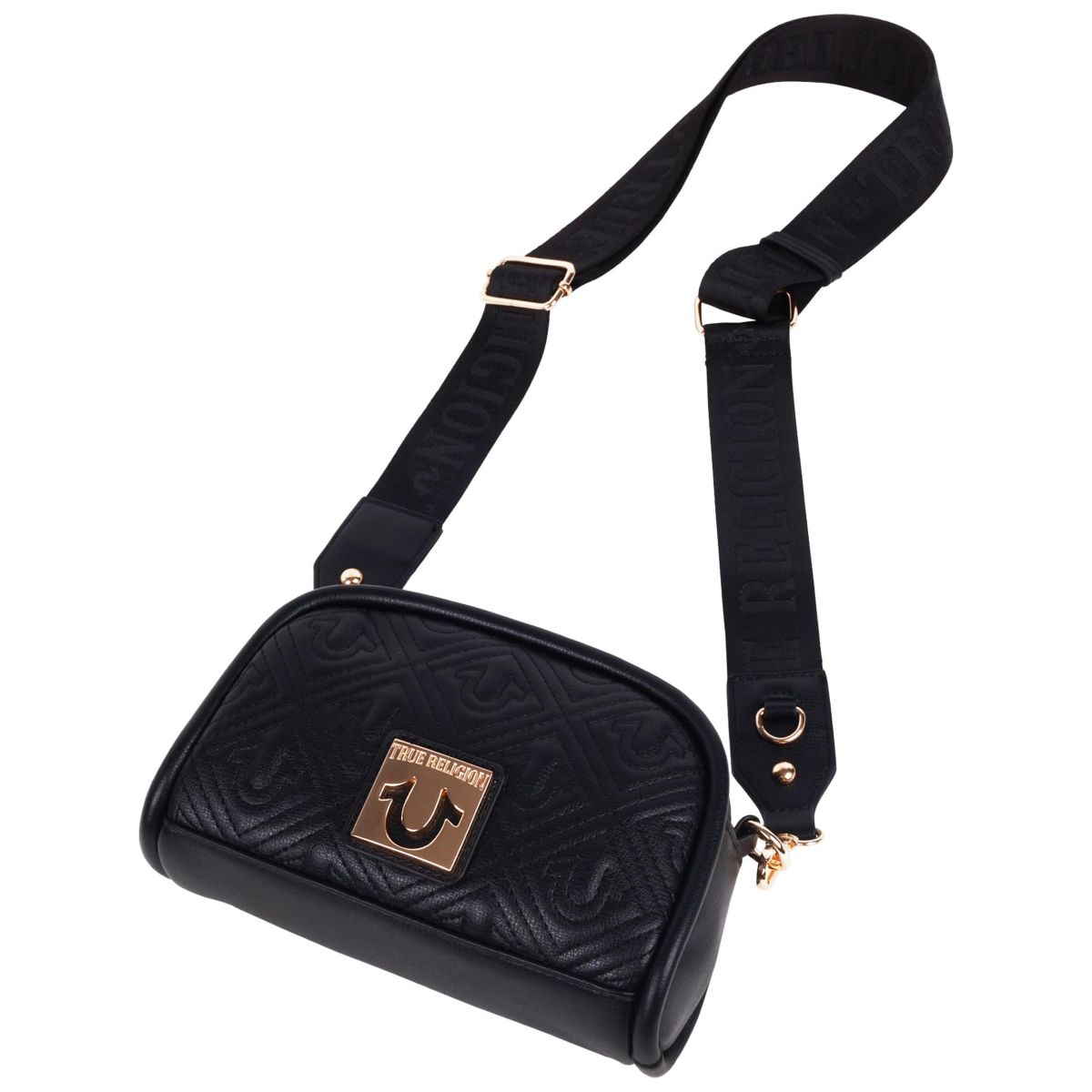 True Religion Metal Plaque Quilted Crossbody