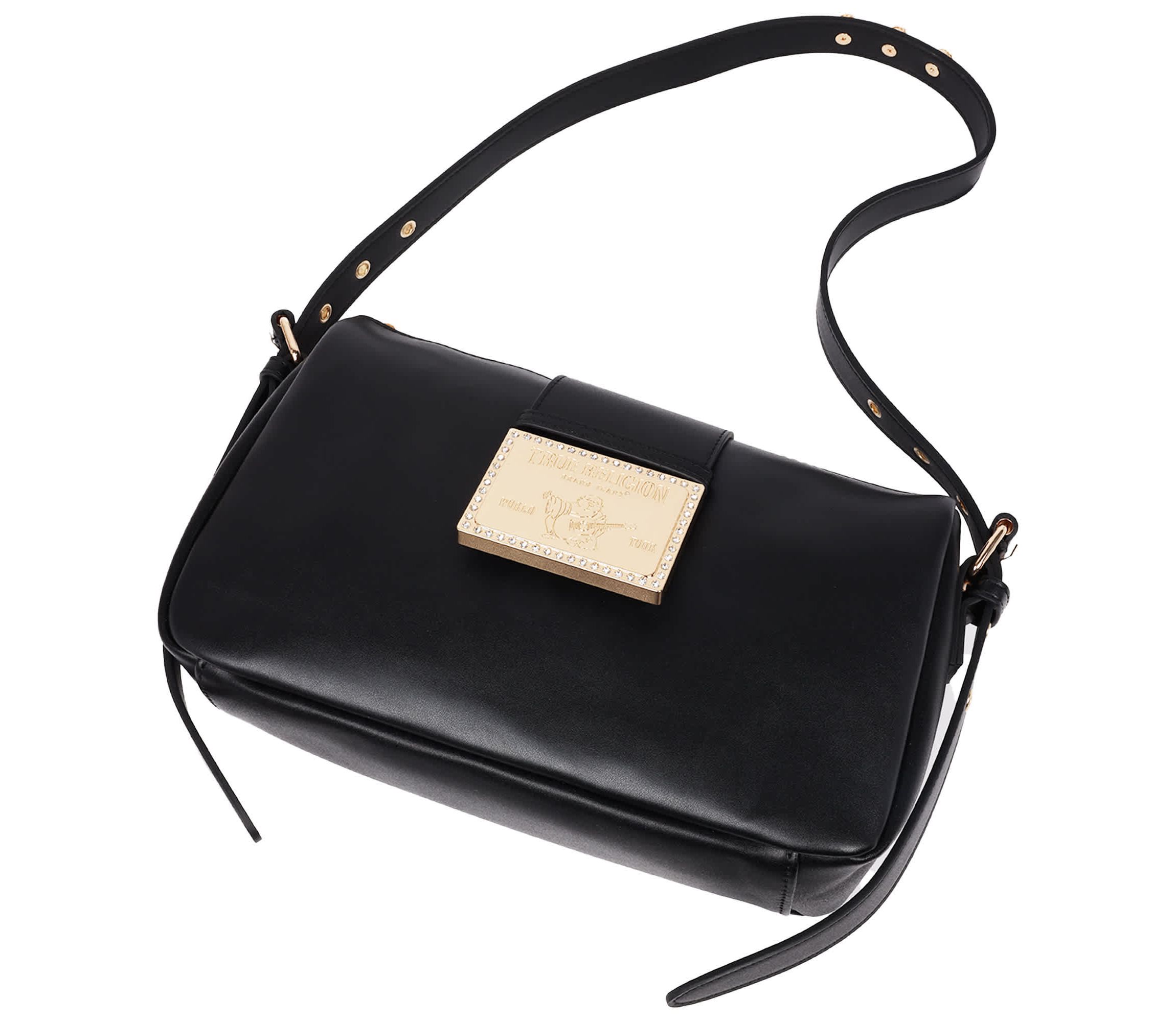 True Religion East West Shoulder Bag with Belt Buckle Tab