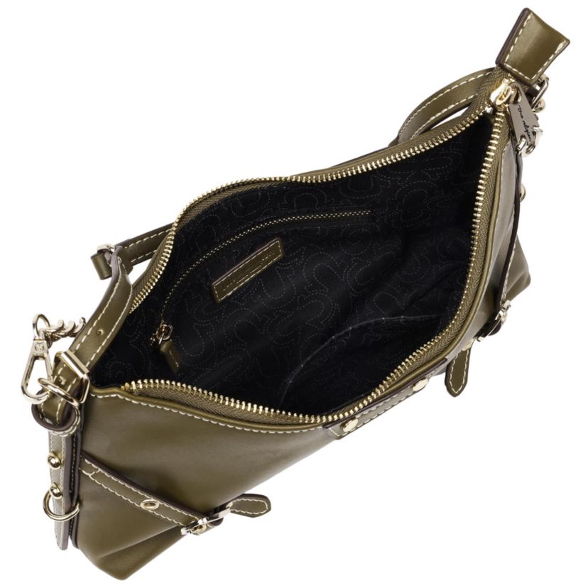 True Religion Smooth PU Belted Shoulder Bag