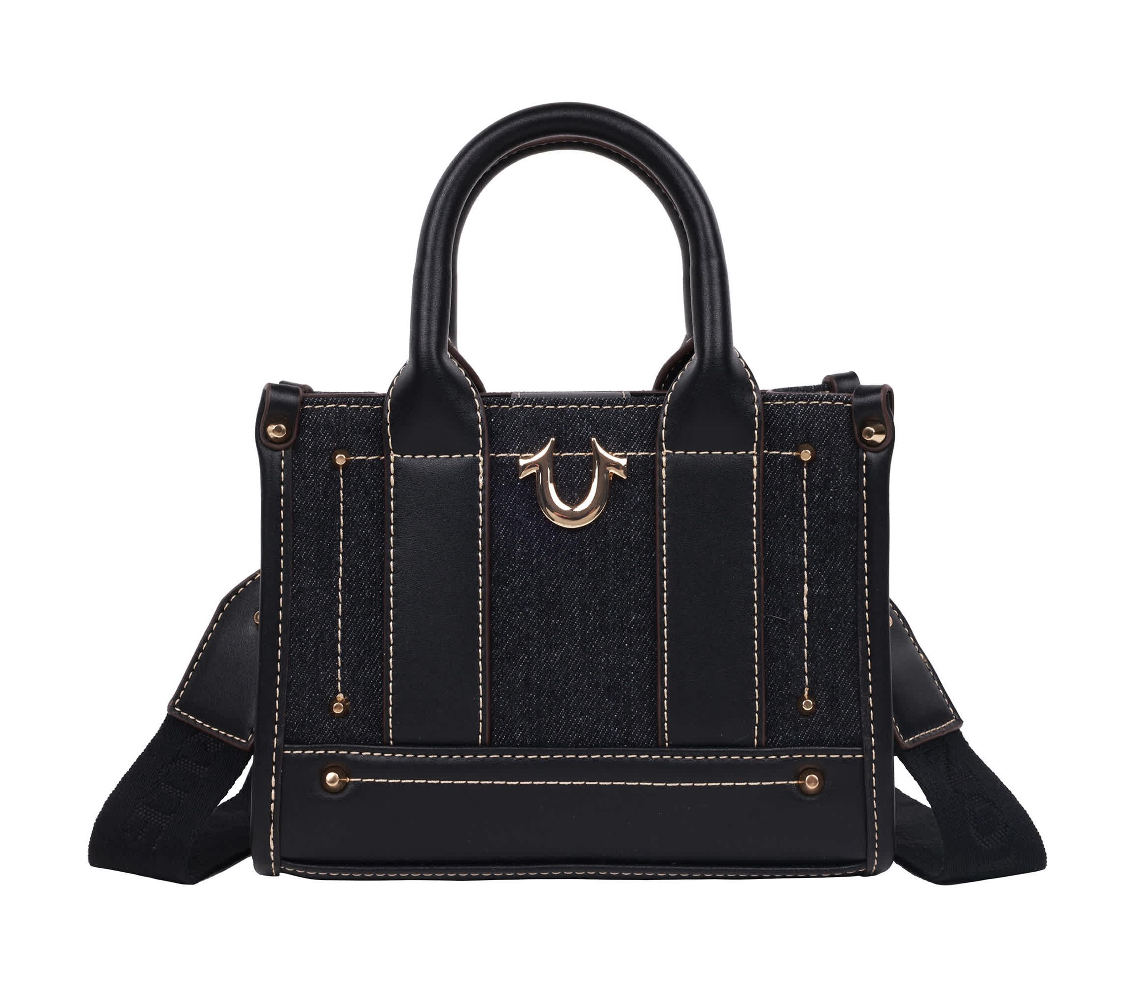 True Religion Denim Logo Strap Mini Tote