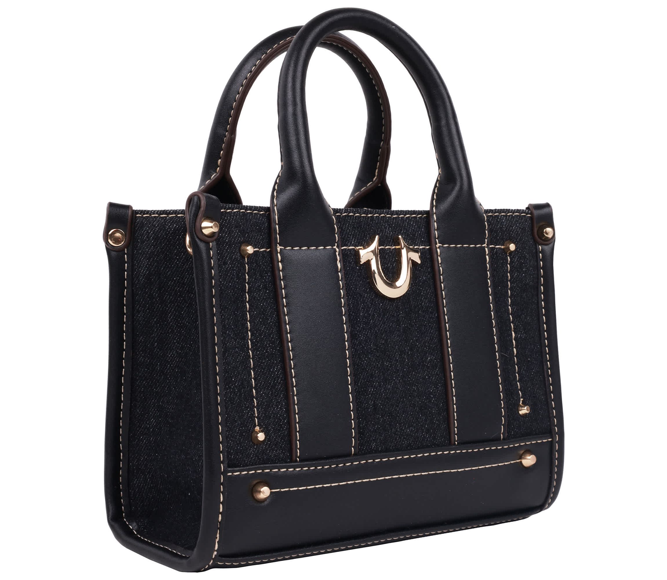 True Religion Denim Logo Strap Mini Tote