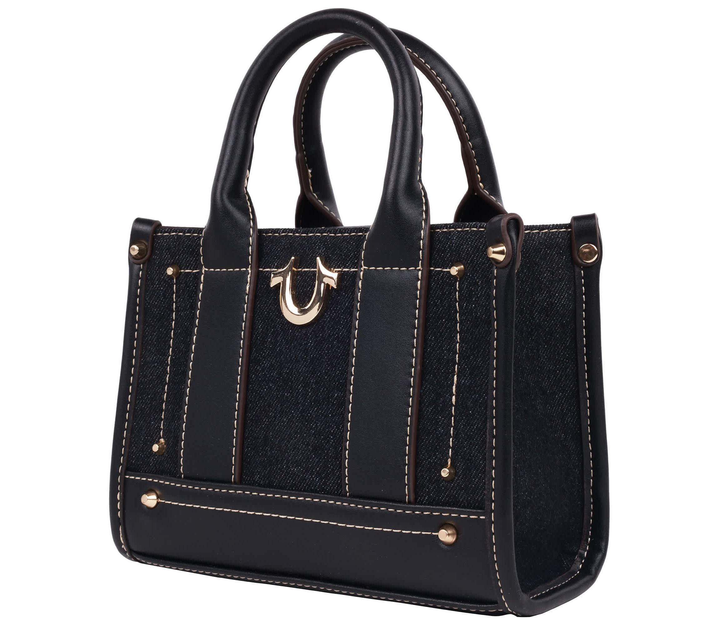 True Religion Denim Logo Strap Mini Tote