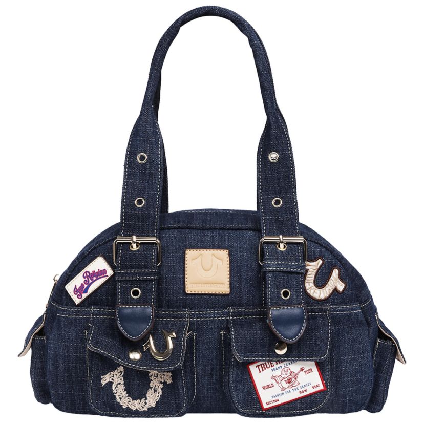 True Religion Multi-Patch Denim Satchel | Belk