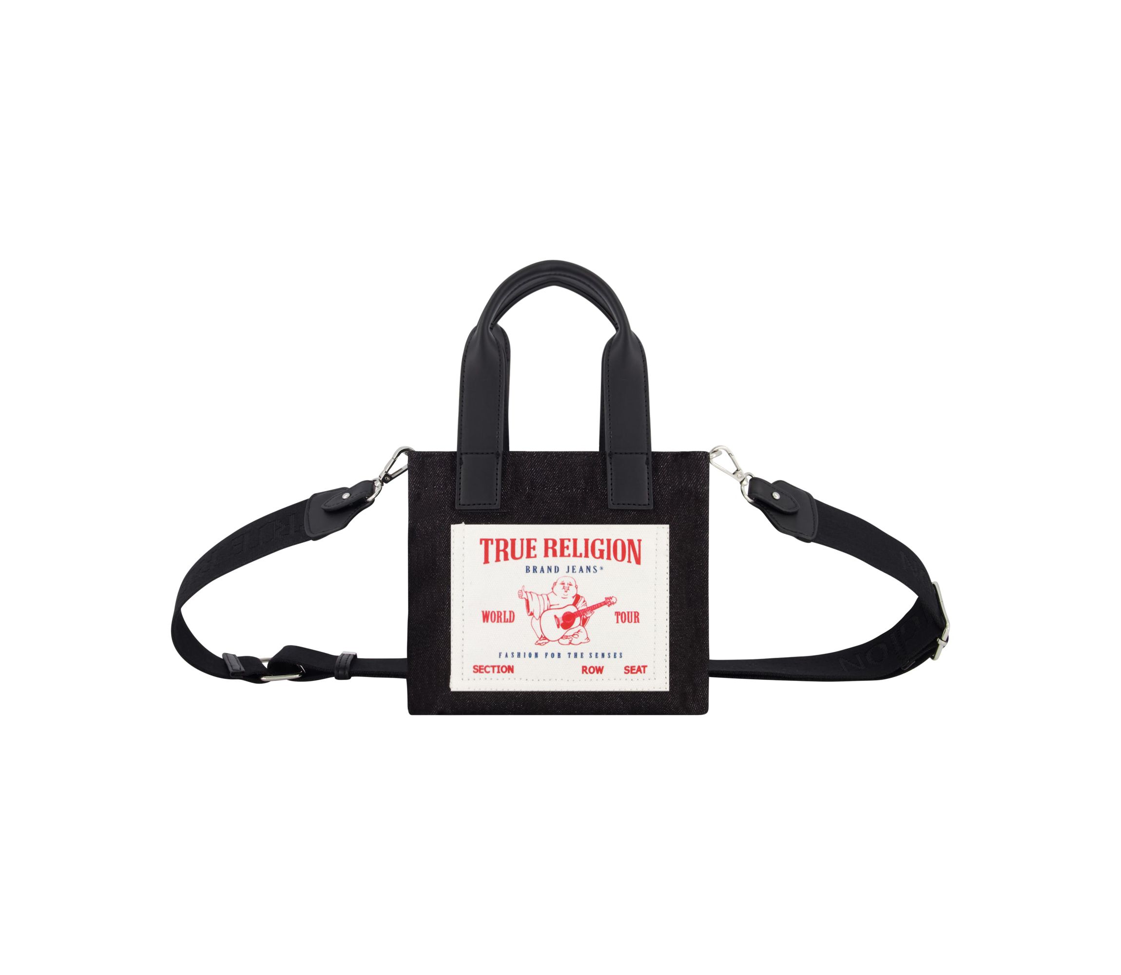 True Religion Mini Black Denim Tote