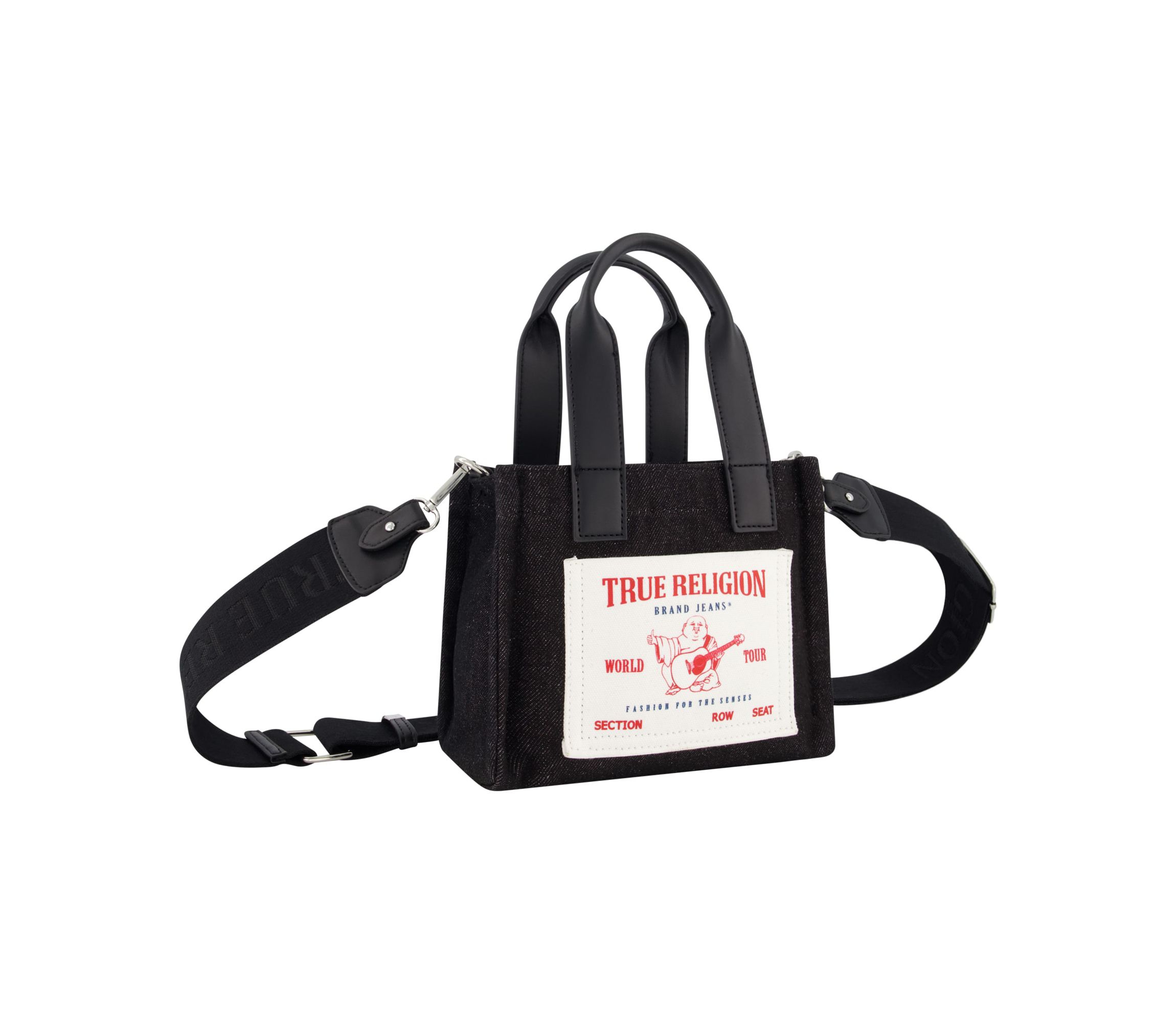 True Religion Mini Black Denim Tote