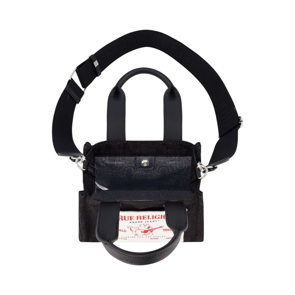True Religion Mini Black Denim Tote