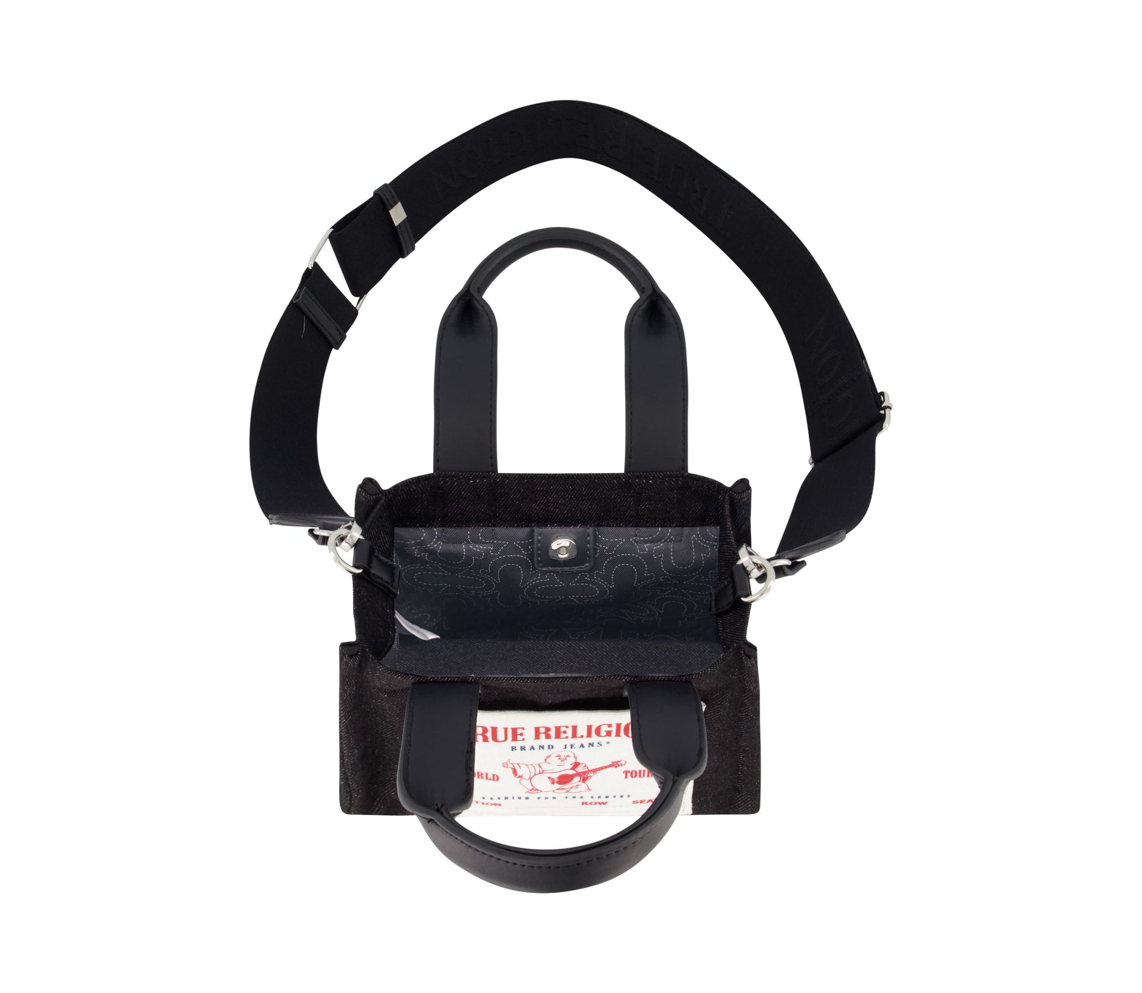 True Religion Mini Black Denim Tote