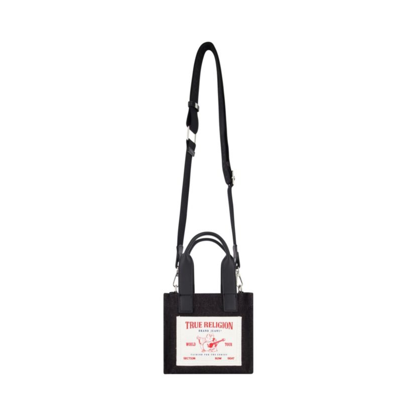 True Religion Mini Black Denim Tote