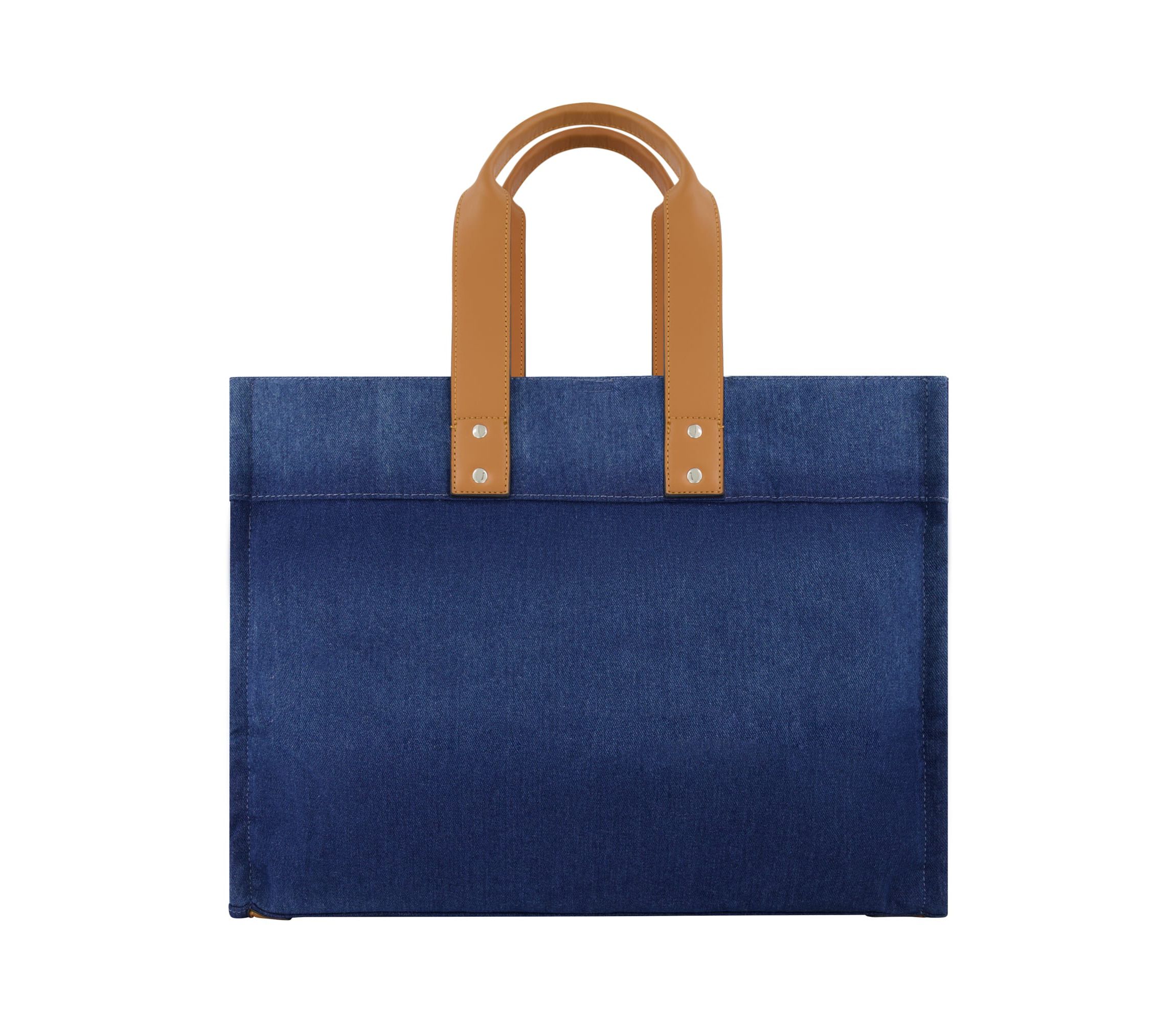 True Religion Large Washed Navy Denim Tote