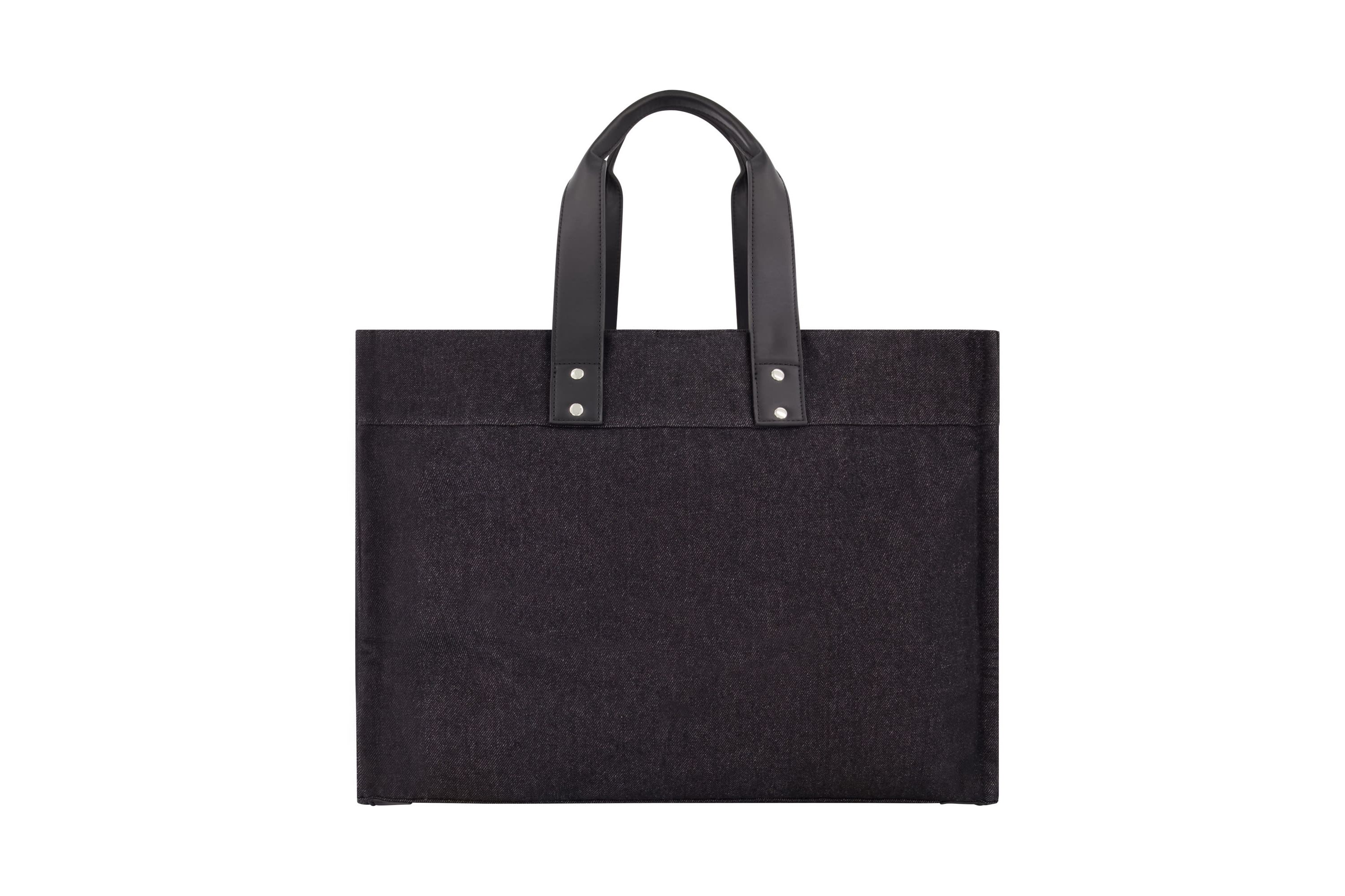 True Religion Large Washed Black Denim Tote