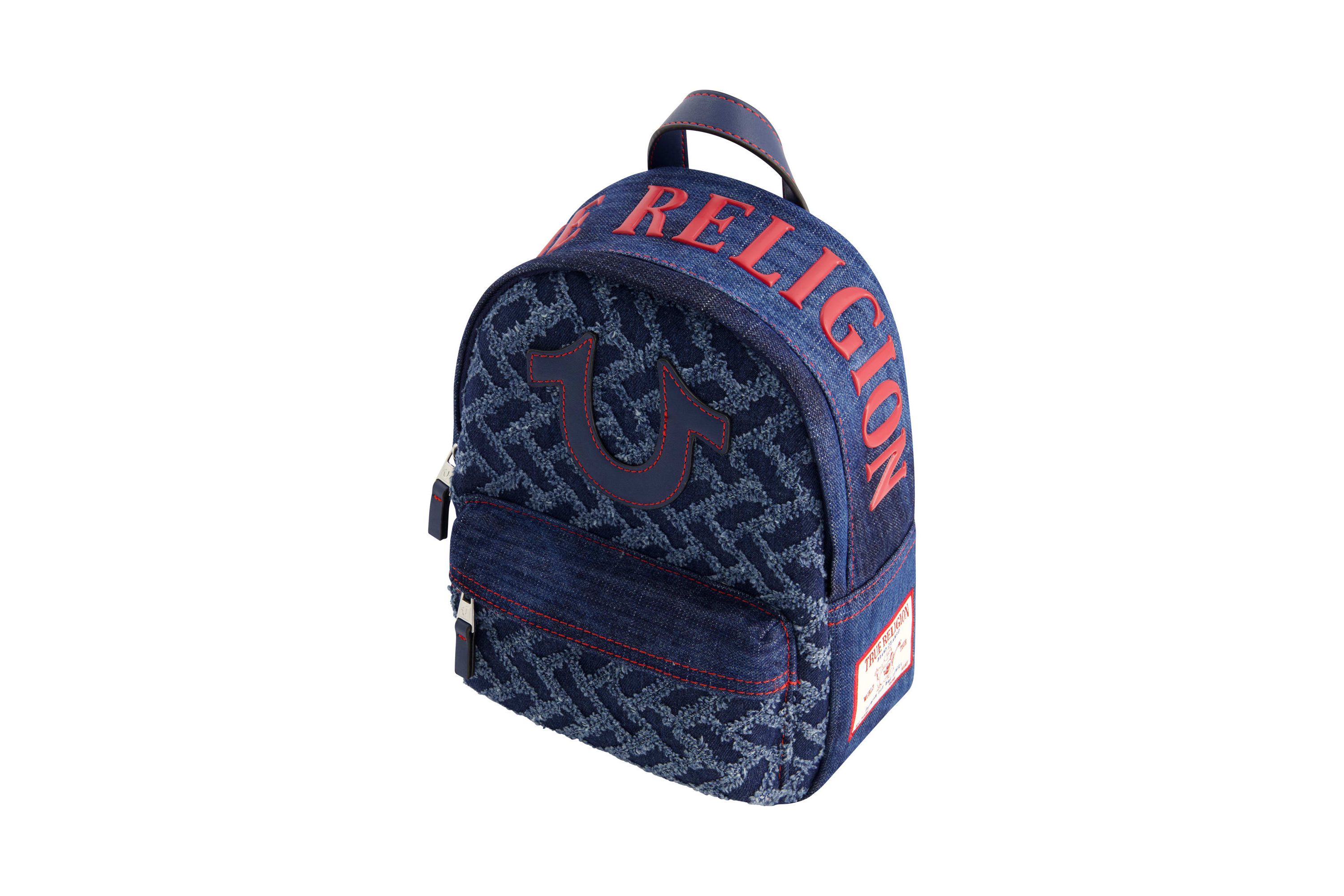 True Religion Mini Denim Logo Backpack