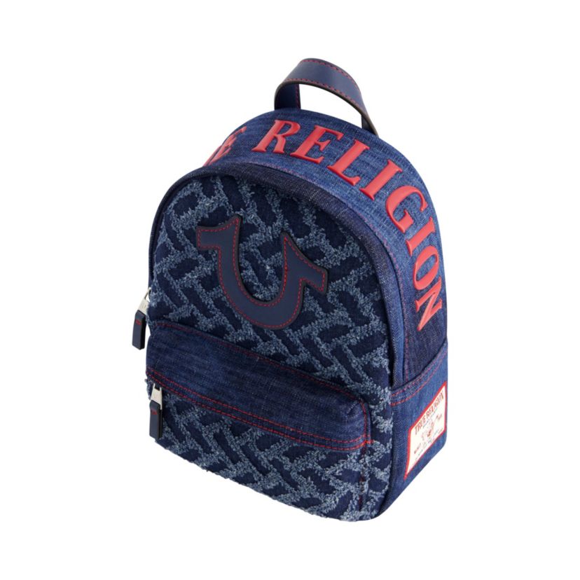 True Religion Mini Denim Logo Backpack