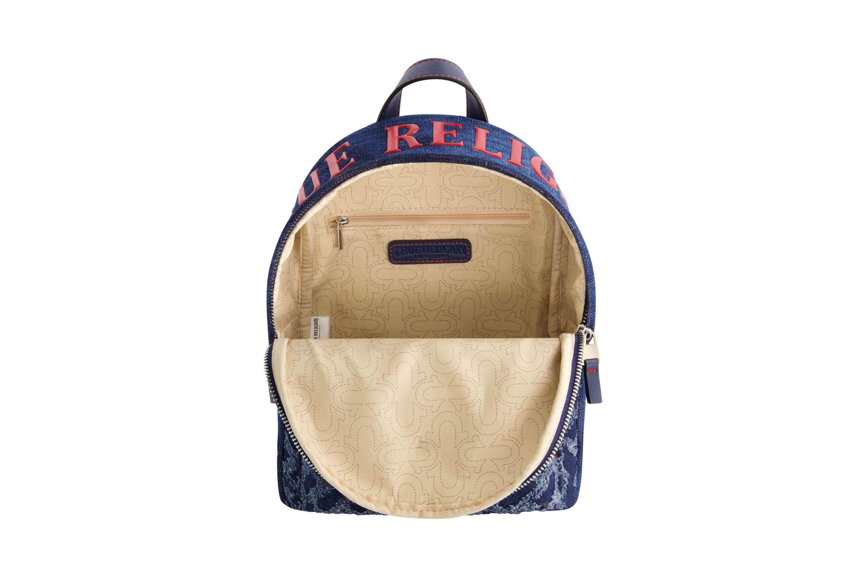 True Religion Mini Denim Logo Backpack