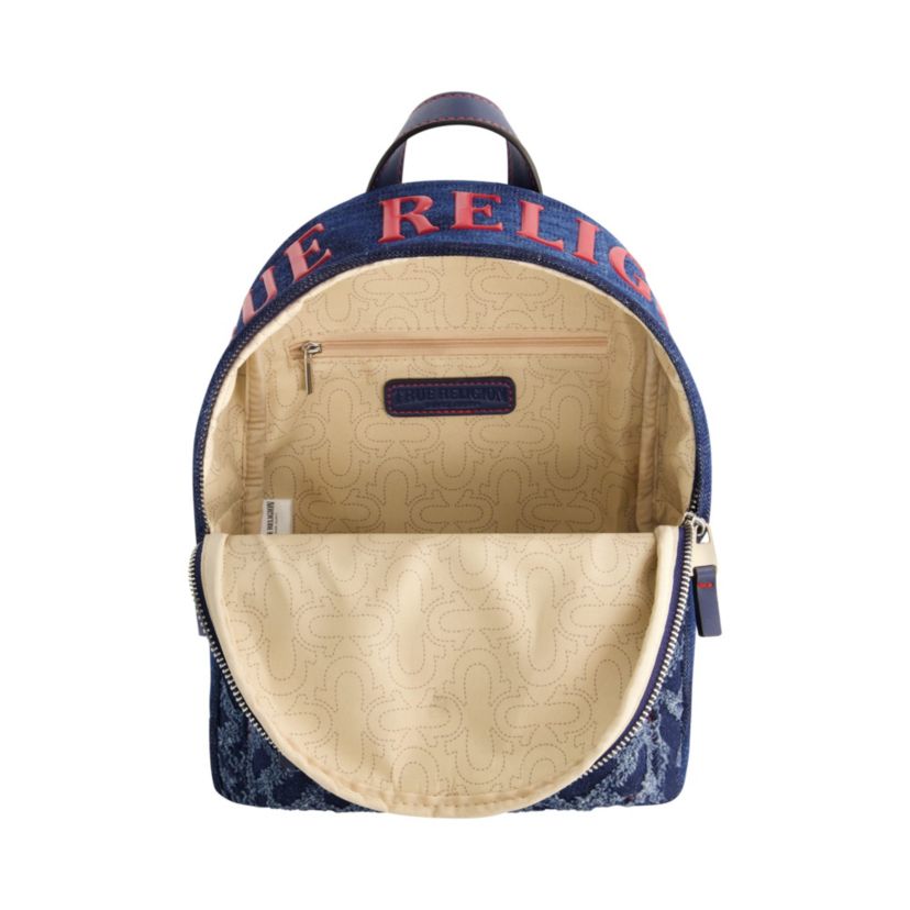 True Religion Mini Denim Logo Backpack