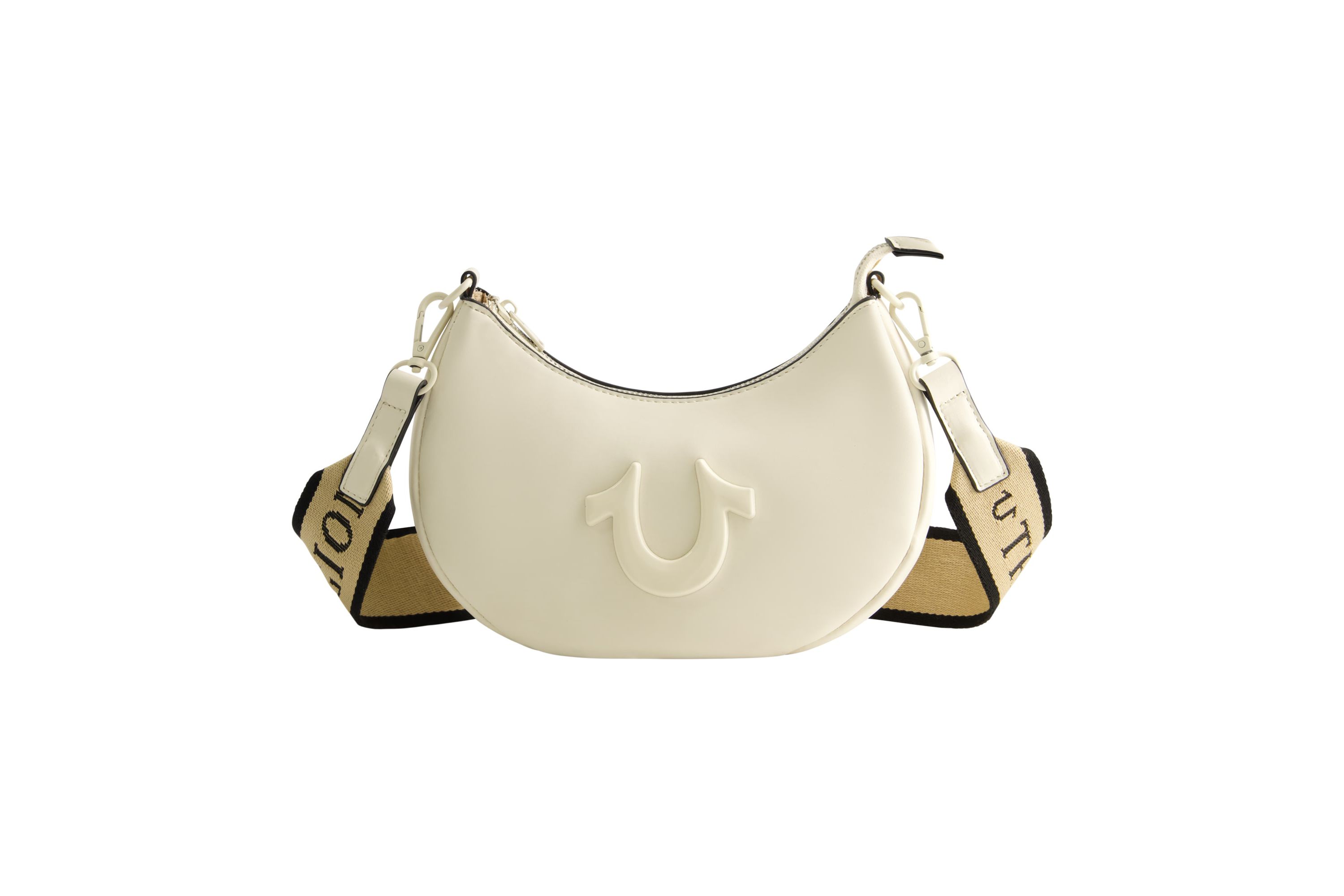 True Religion Logo Strap Crescent Hobo