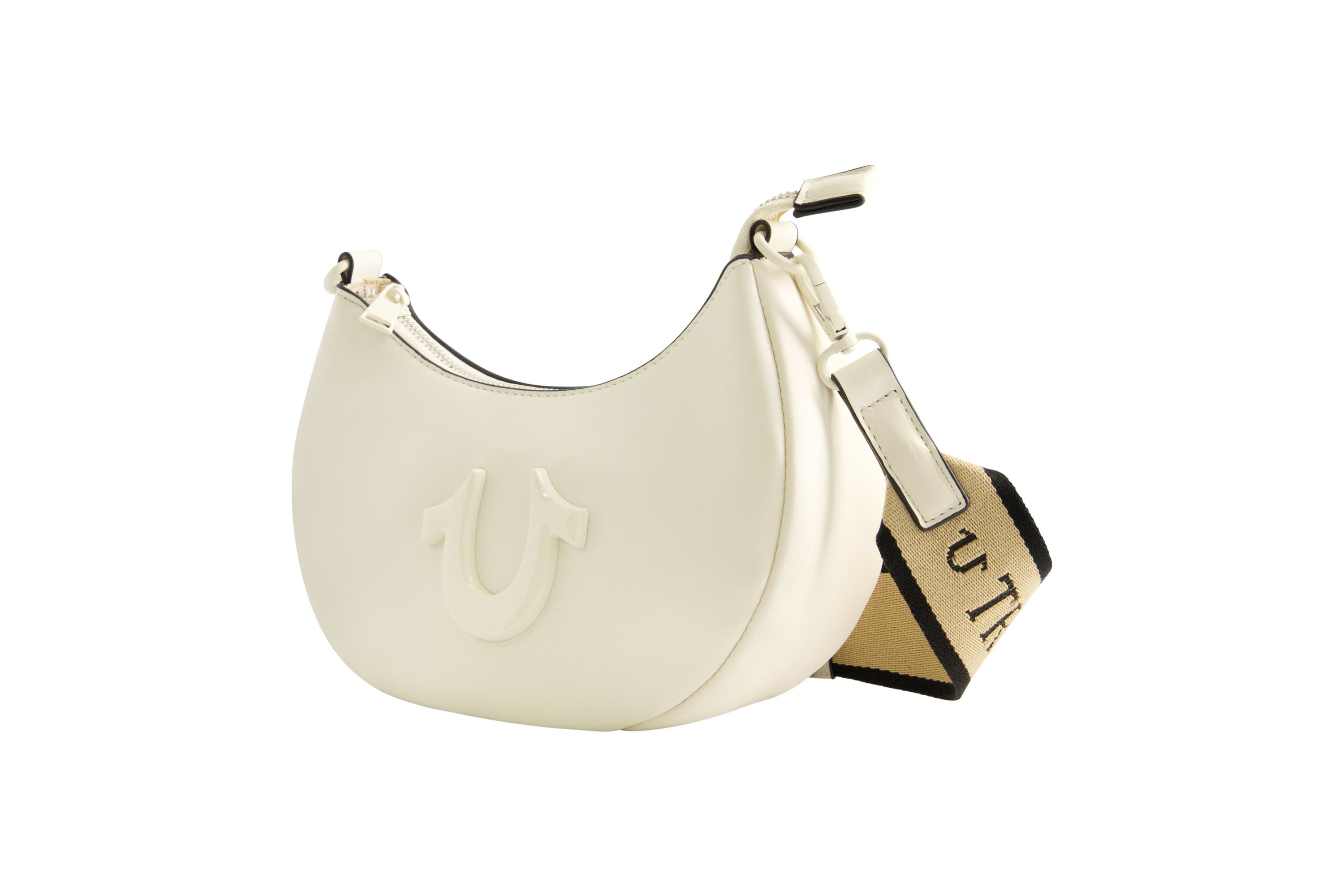 True Religion Logo Strap Crescent Hobo