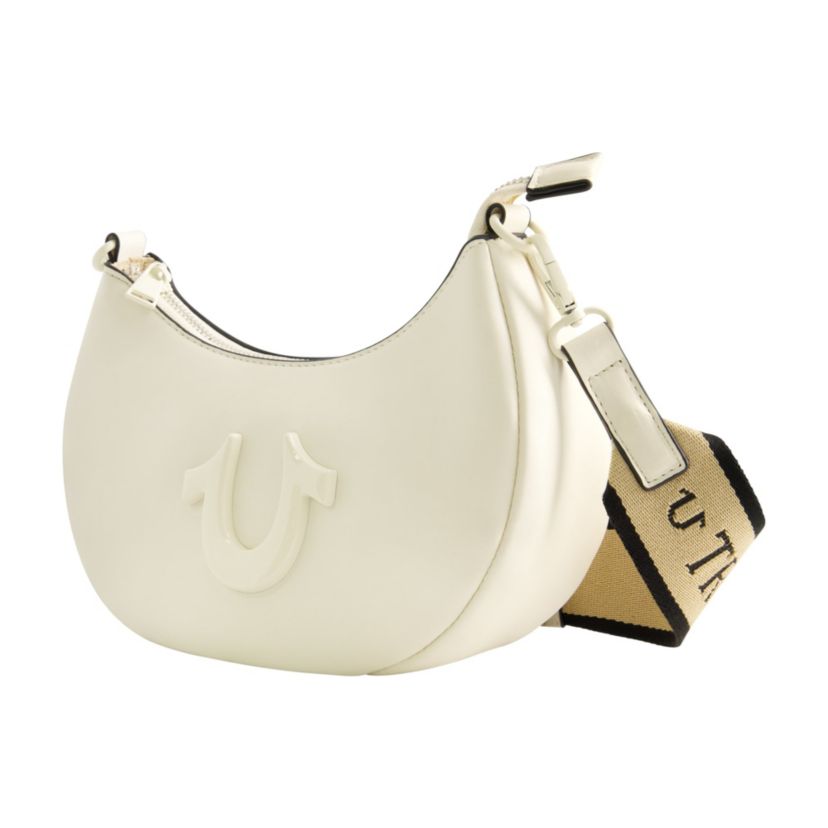 True Religion Logo Strap Crescent Hobo