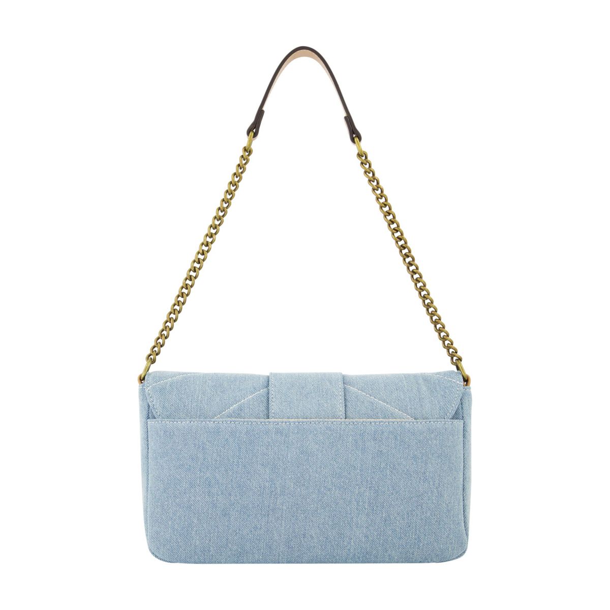 DENIM BRASS HARDWARE FLAP