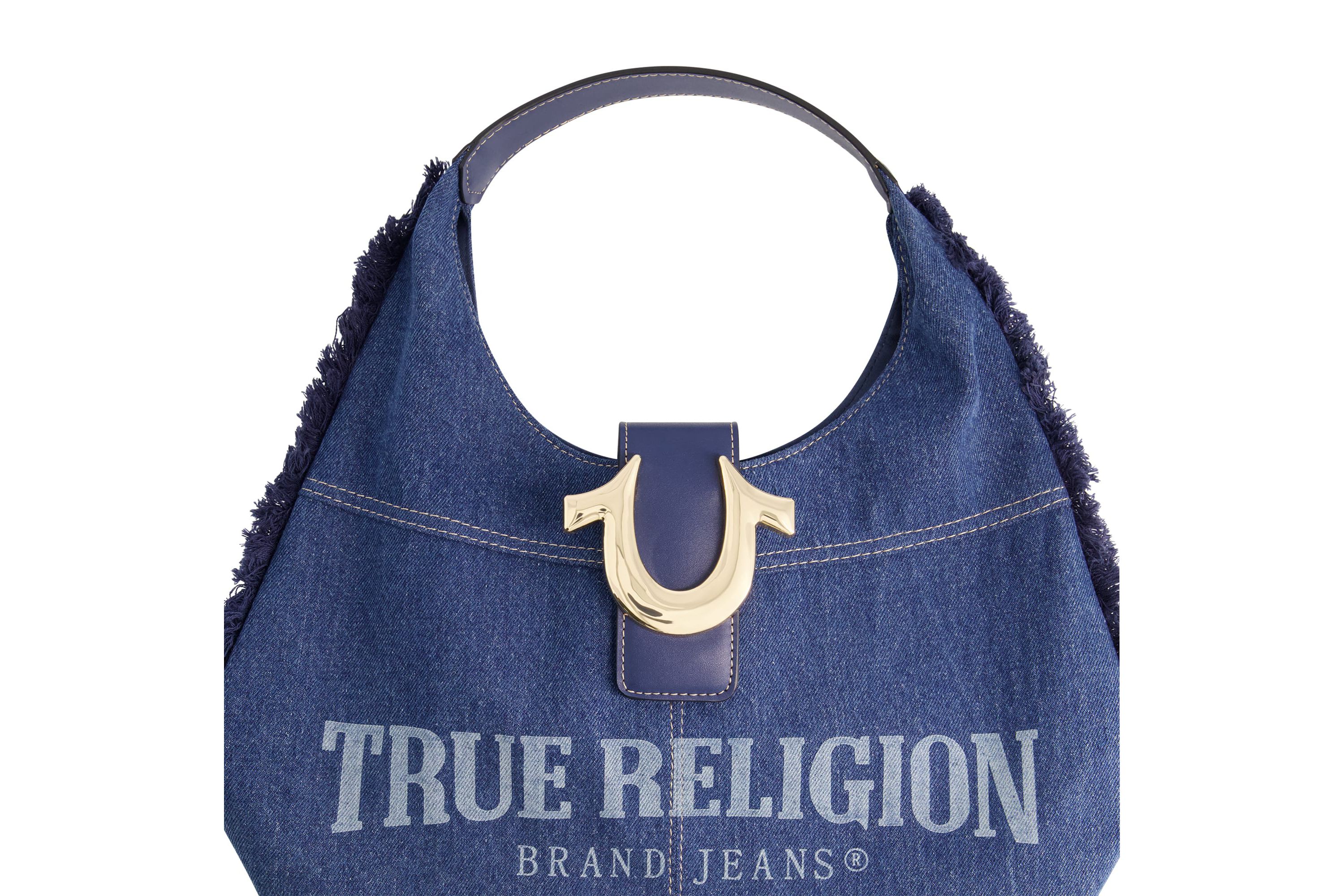 True Religion Frayed Denim Hobo