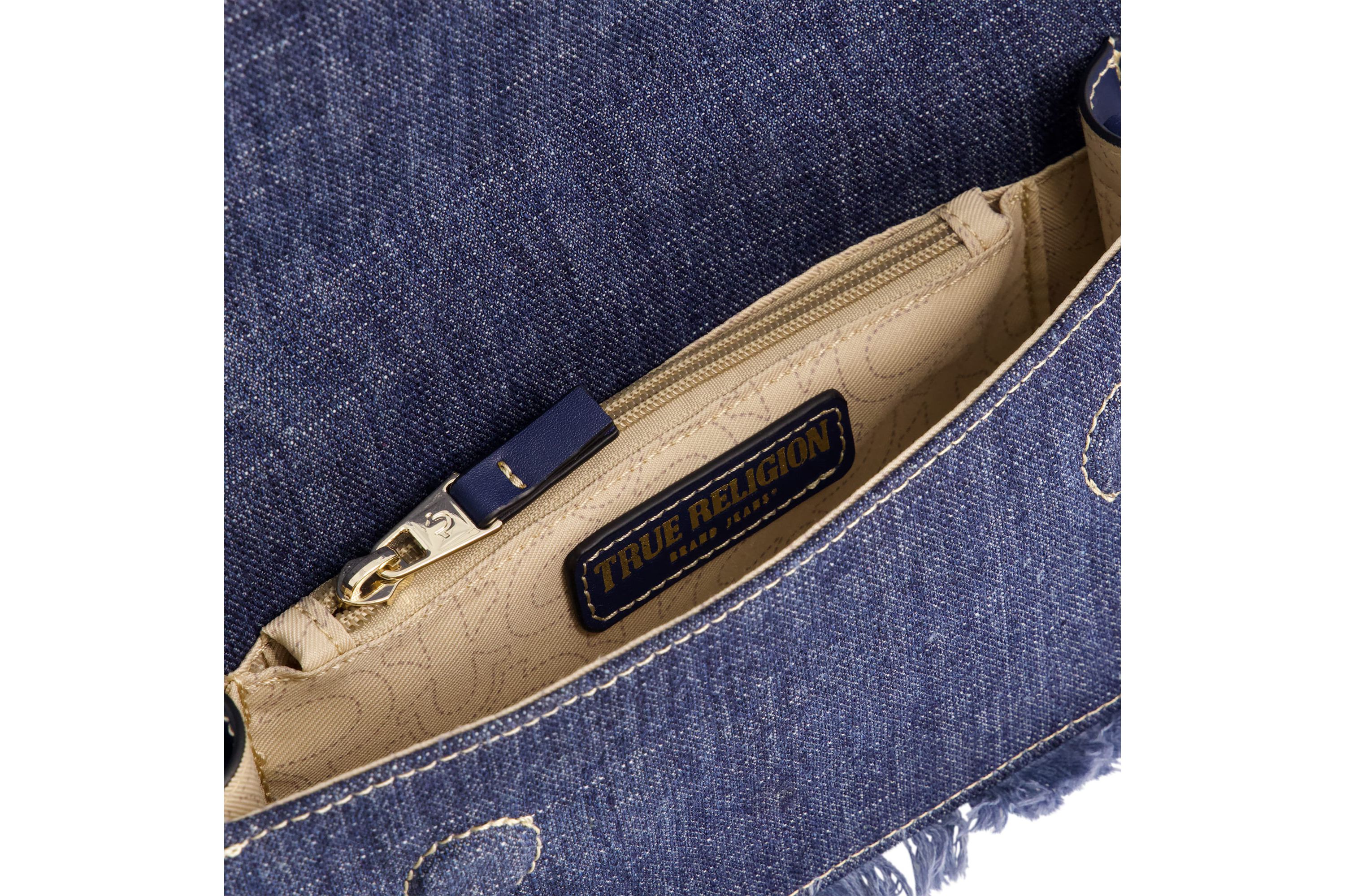True Religion Frayed Denim Flap