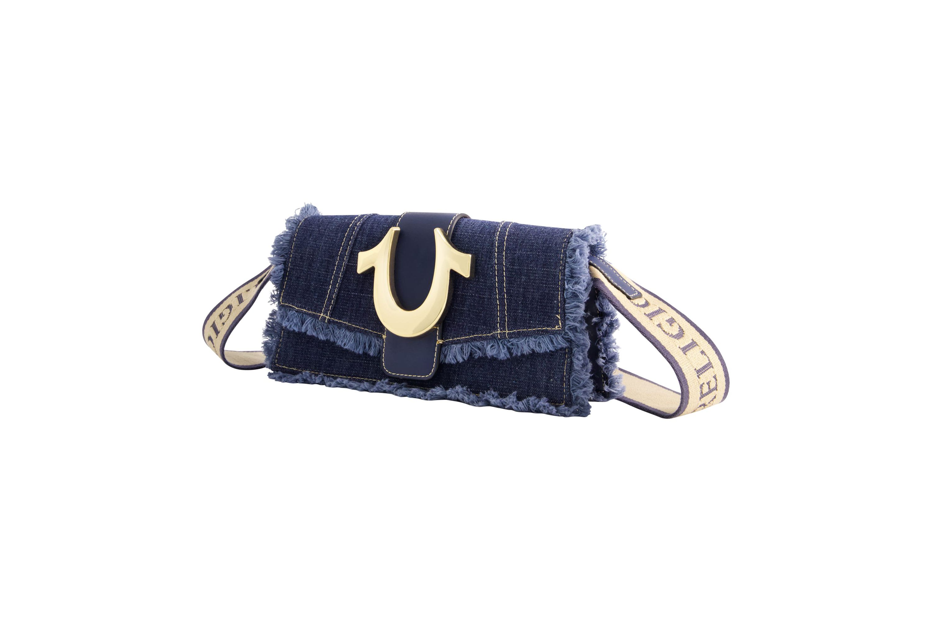 True Religion Frayed Denim Flap