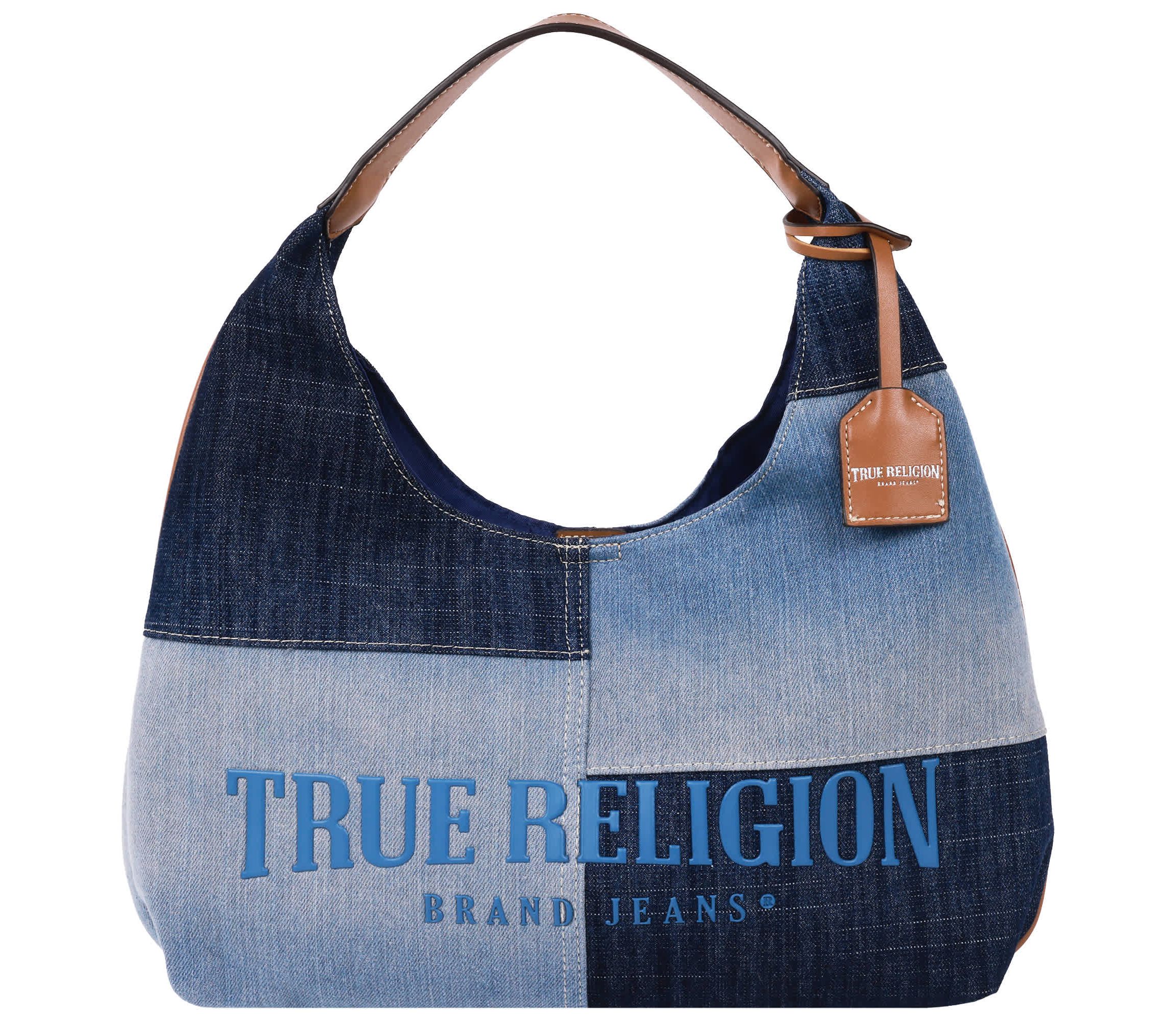 True Religion Patchwork Denim Hobo Bag