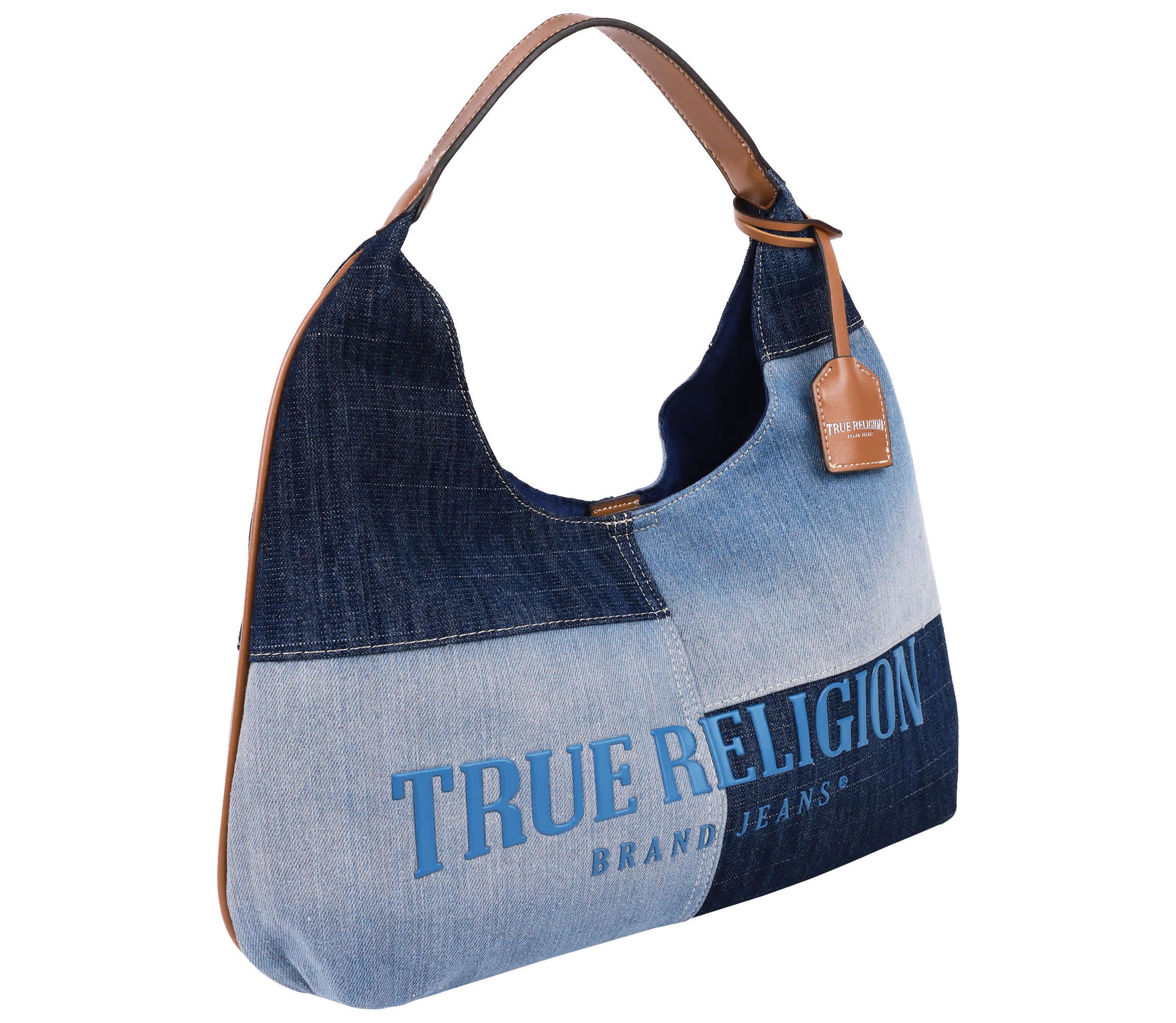True Religion Patchwork Denim Hobo Bag