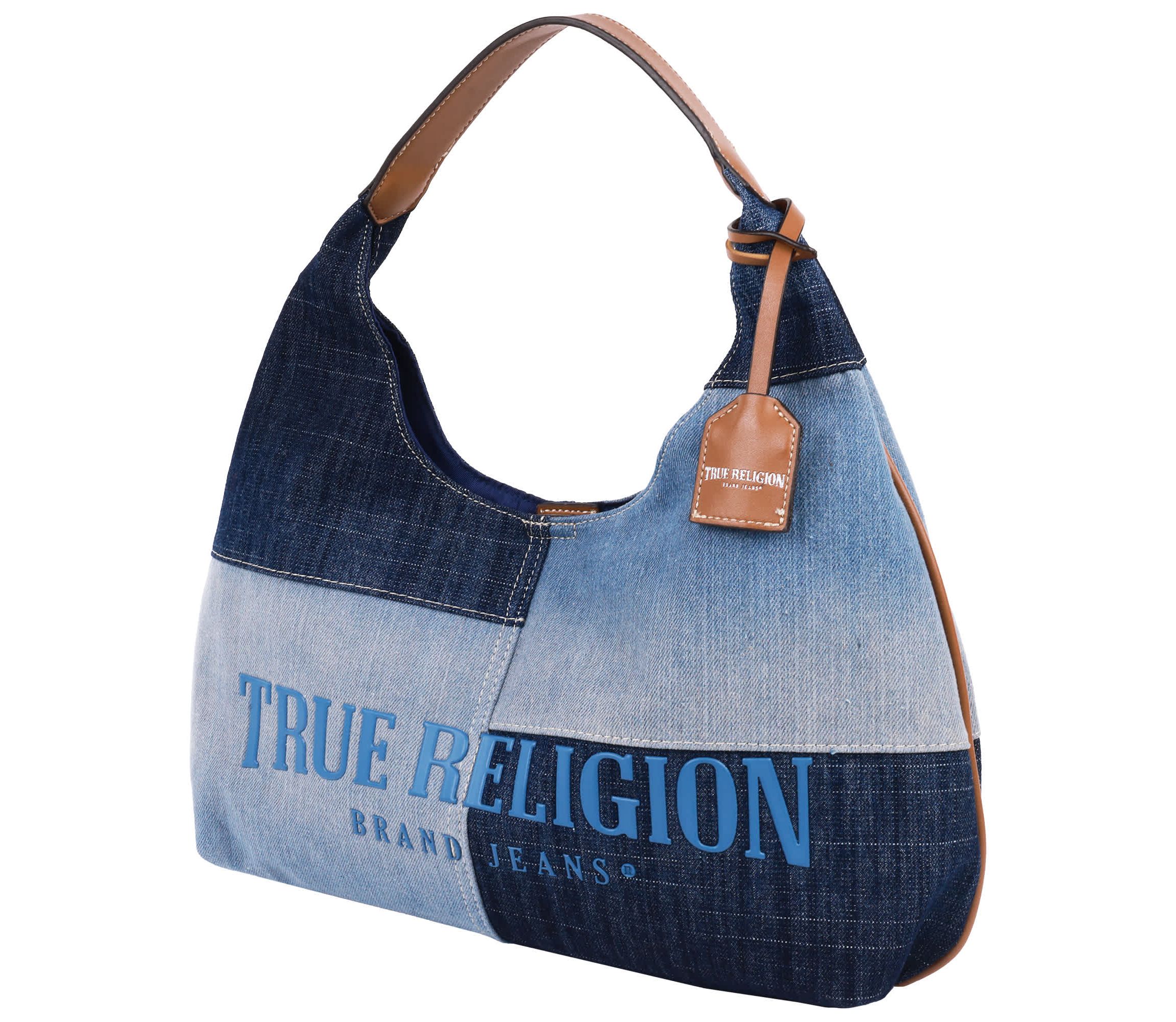 True Religion Patchwork Denim Hobo Bag
